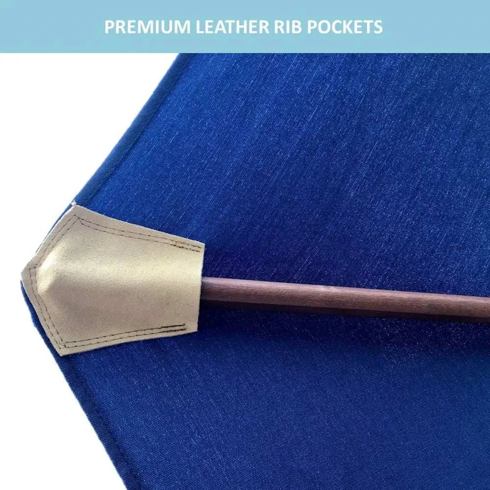 11ft Market Patio Umbrella Double-Vented 8 Rib Replacement Canopy Navy Olefin - Image 7
