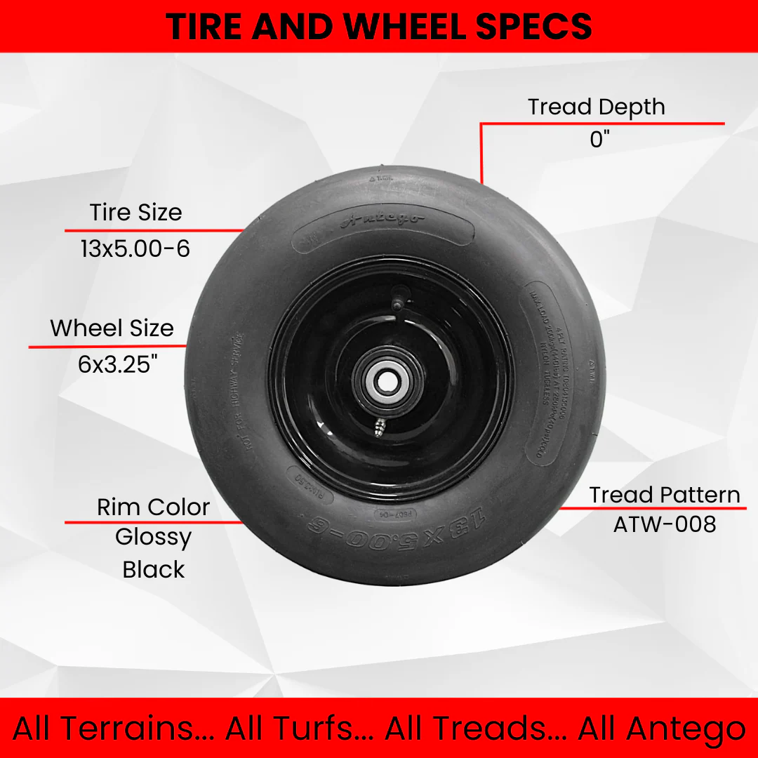 13x5.00-6 Pneumatic Tire and 6x3.25 Wheel Assemblies (Qty: 1)