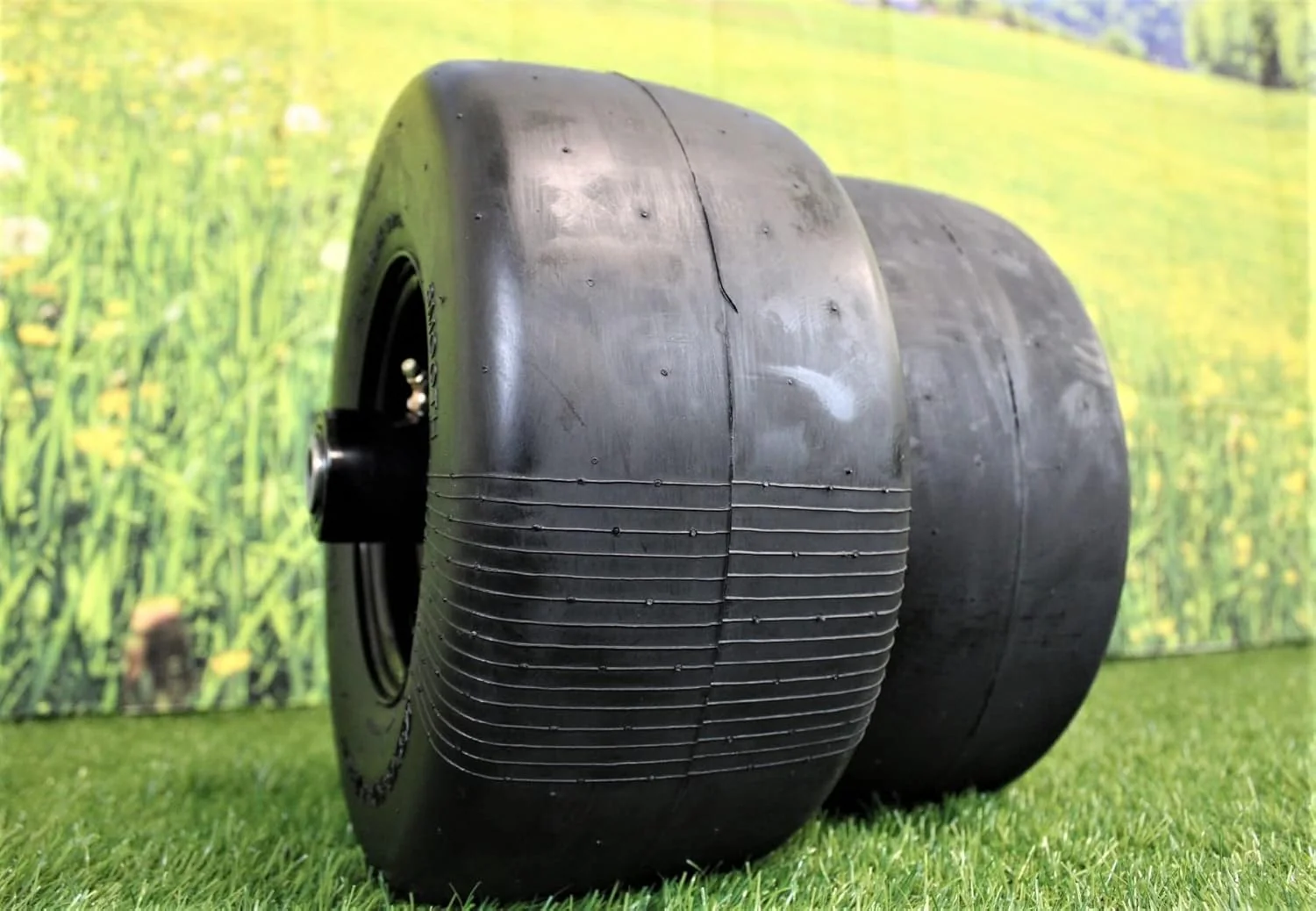 13x6.50-6 Semi-Pneumatic Flat Free Smooth with 6x4.5 Black Wheel (Set of Two) - Image 3