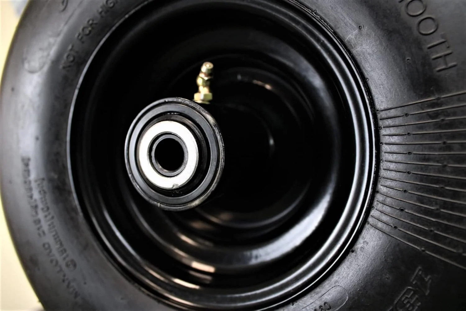13x6.50-6 Semi-Pneumatic Flat Free Smooth with 6x4.5 Black Wheel (Set of Two) - Image 5