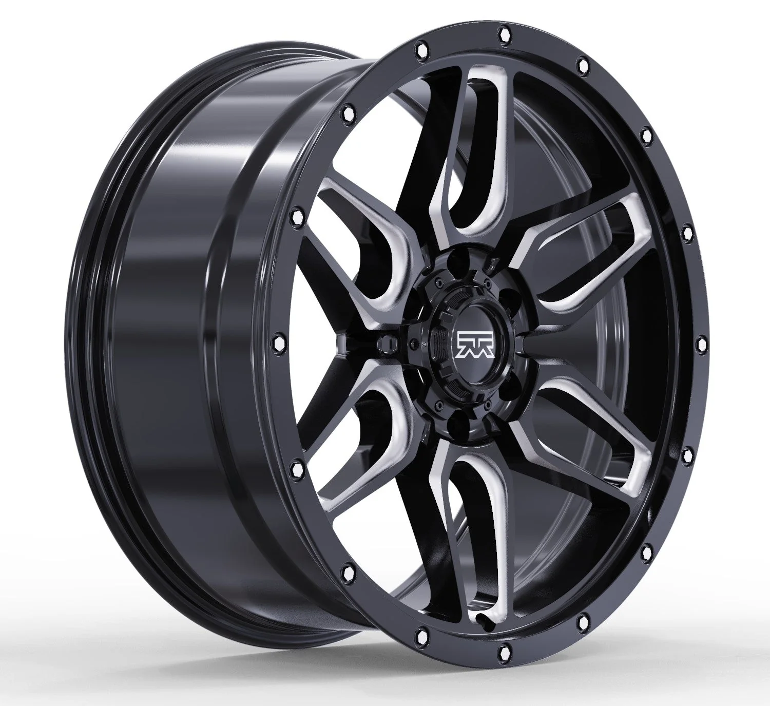17x8.5 Mudder Trucker MT317 Barrier Black Milled 6x135 ET18 Wheel Rim - Image 2