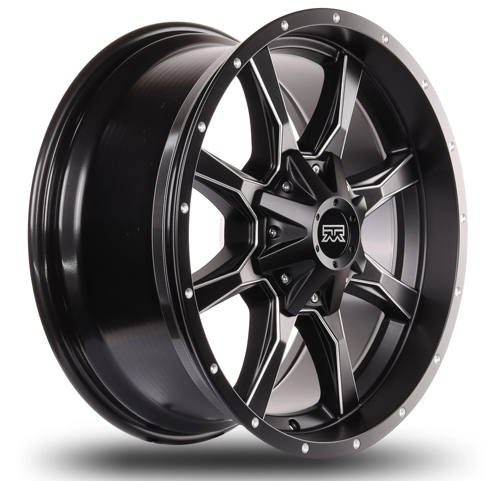 17x9 Mudder Trucker MT513 Black Milled 5x127 5x5 5x139.7 5x5.5 ET-12 Wheel - Image 3
