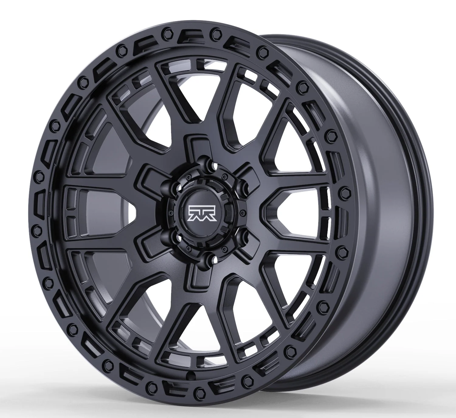 17x9 Mudder Trucker MT678 Resolve Matte Black 6x135 ET12 Wheel Rim - Image 4