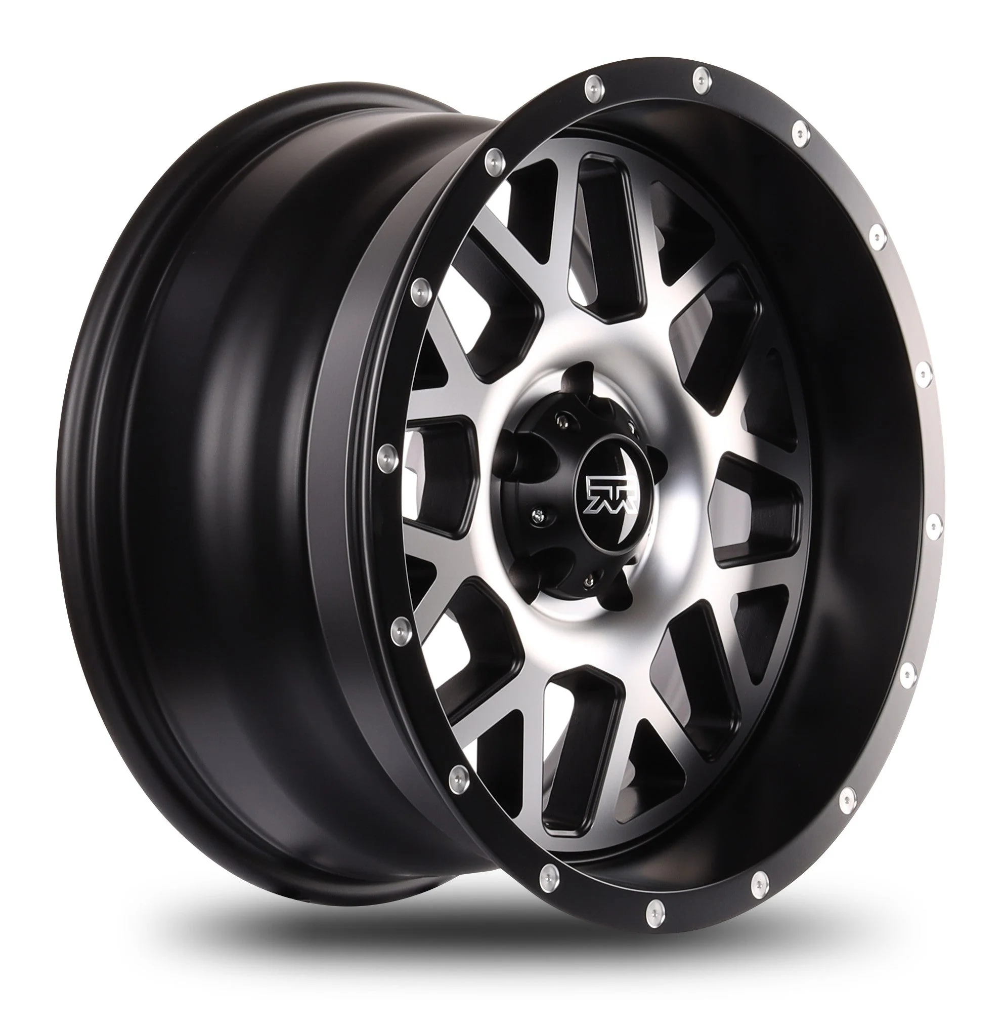 18x9 Mudder Trucker MT859 Mutiny Black Machined 5x127 5x5 ET-12 Wheel Rim - Image 3