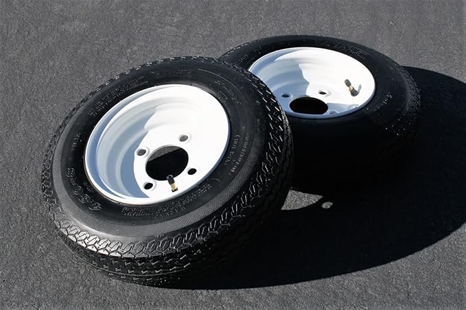 Set of Two 4.80-8 White Trailer Tire Assemblies - Image 6