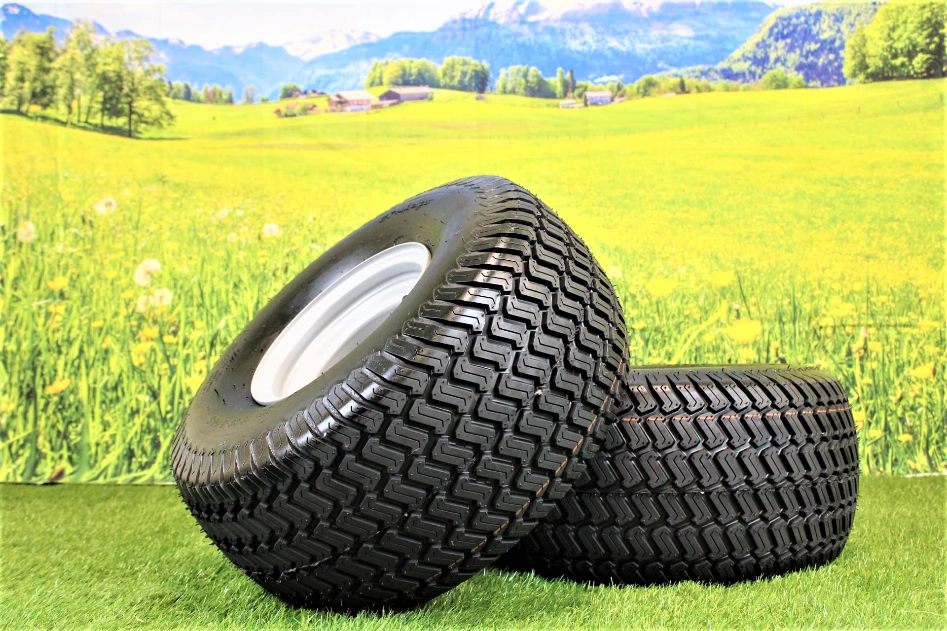20x10.00-8  4 Ply Turf Tires with 8x7 Wheels  Lawn & Garden Mower and Golf Cart (Set of 2) - Image 4