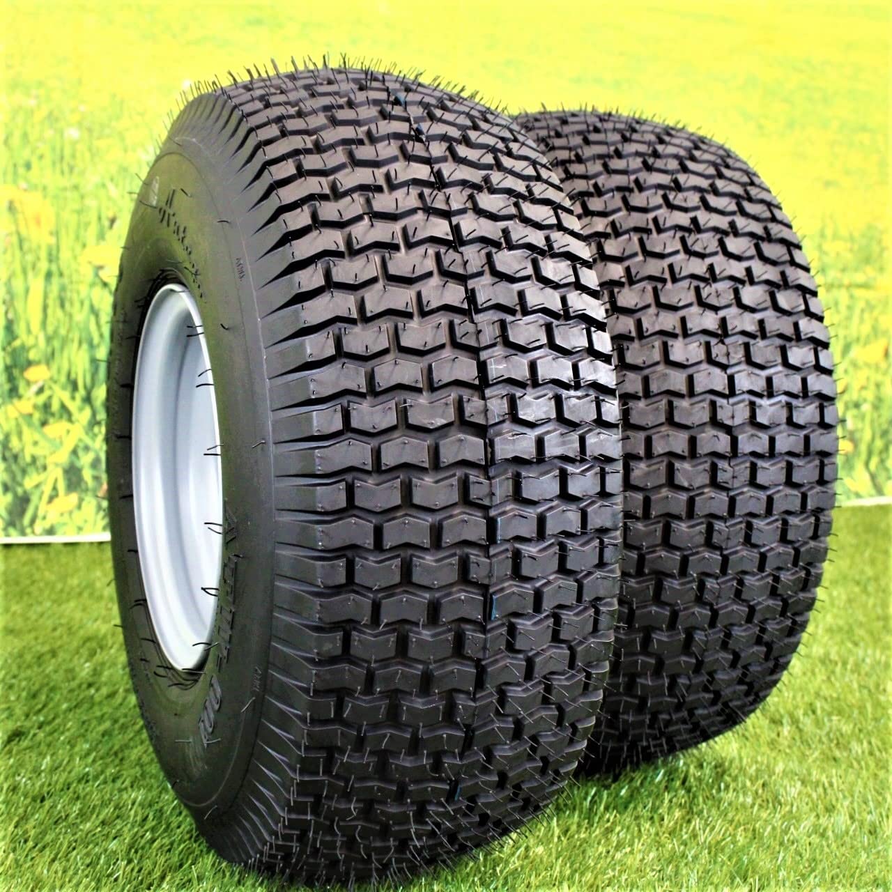 20x8.00-8 Tires with 8x7 Wheels 4 Ply for Lawn & Garden Mower Turf Tires (Set of 2) Husqvarna and Craftsman - Image 3