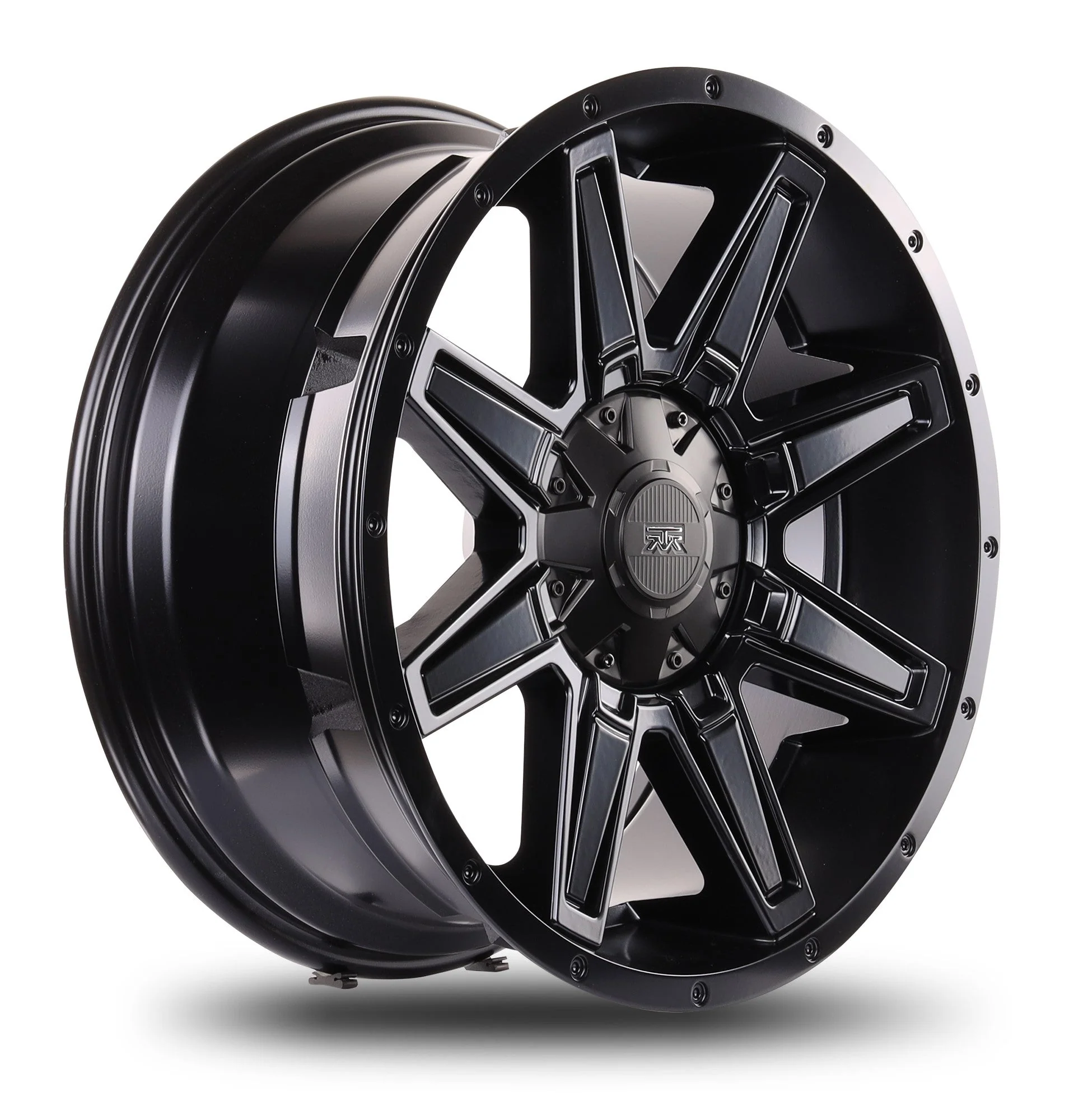 20x9 Mudder Trucker MT404 Deviant Black 5x139.7 5x5.5 5x150 ET18 Wheel Rim - Image 4