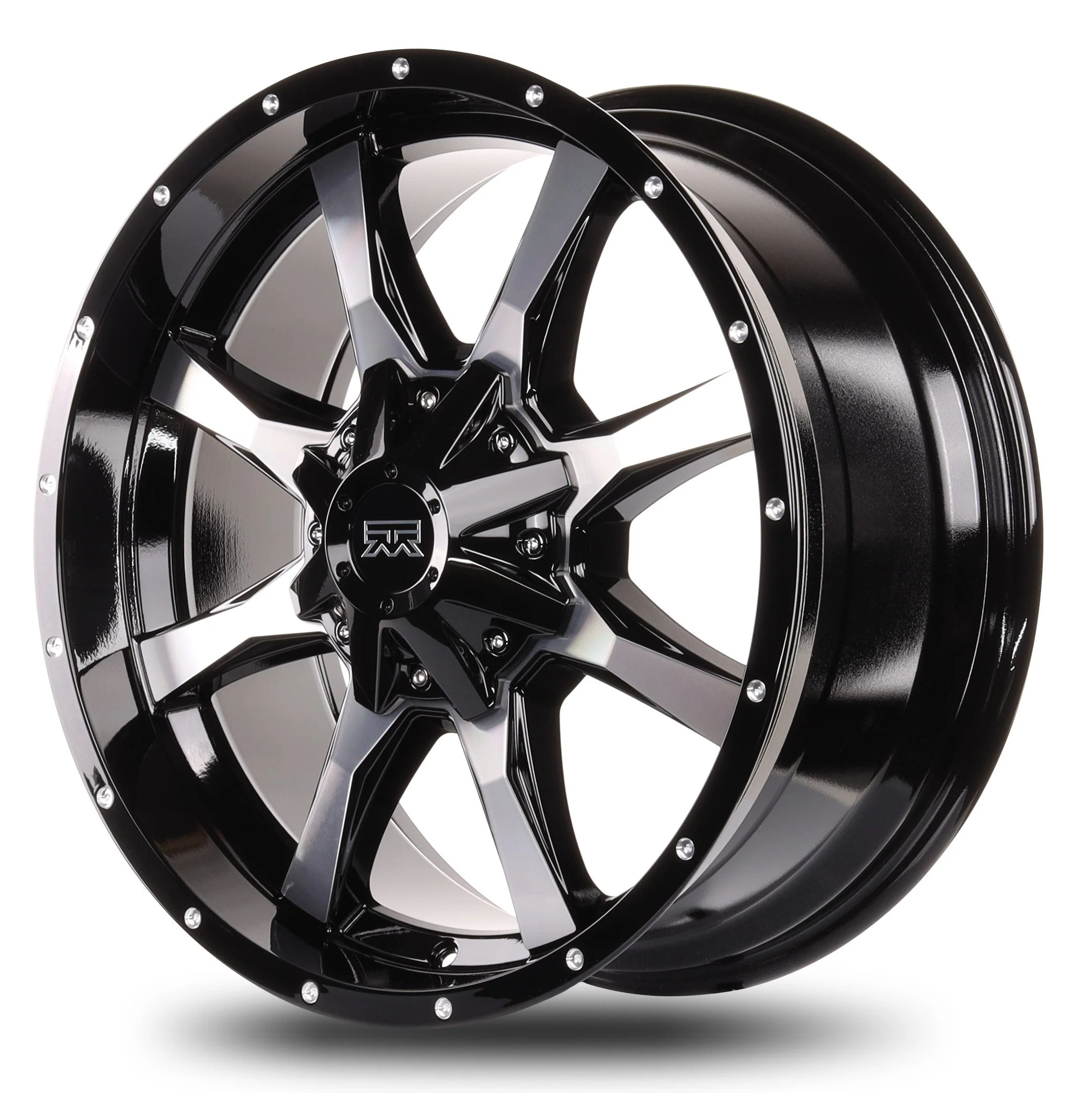 20x9 Mudder Trucker MT513 Breakover Black Machined 8x165 ET18 Wheel Rim - Image 3