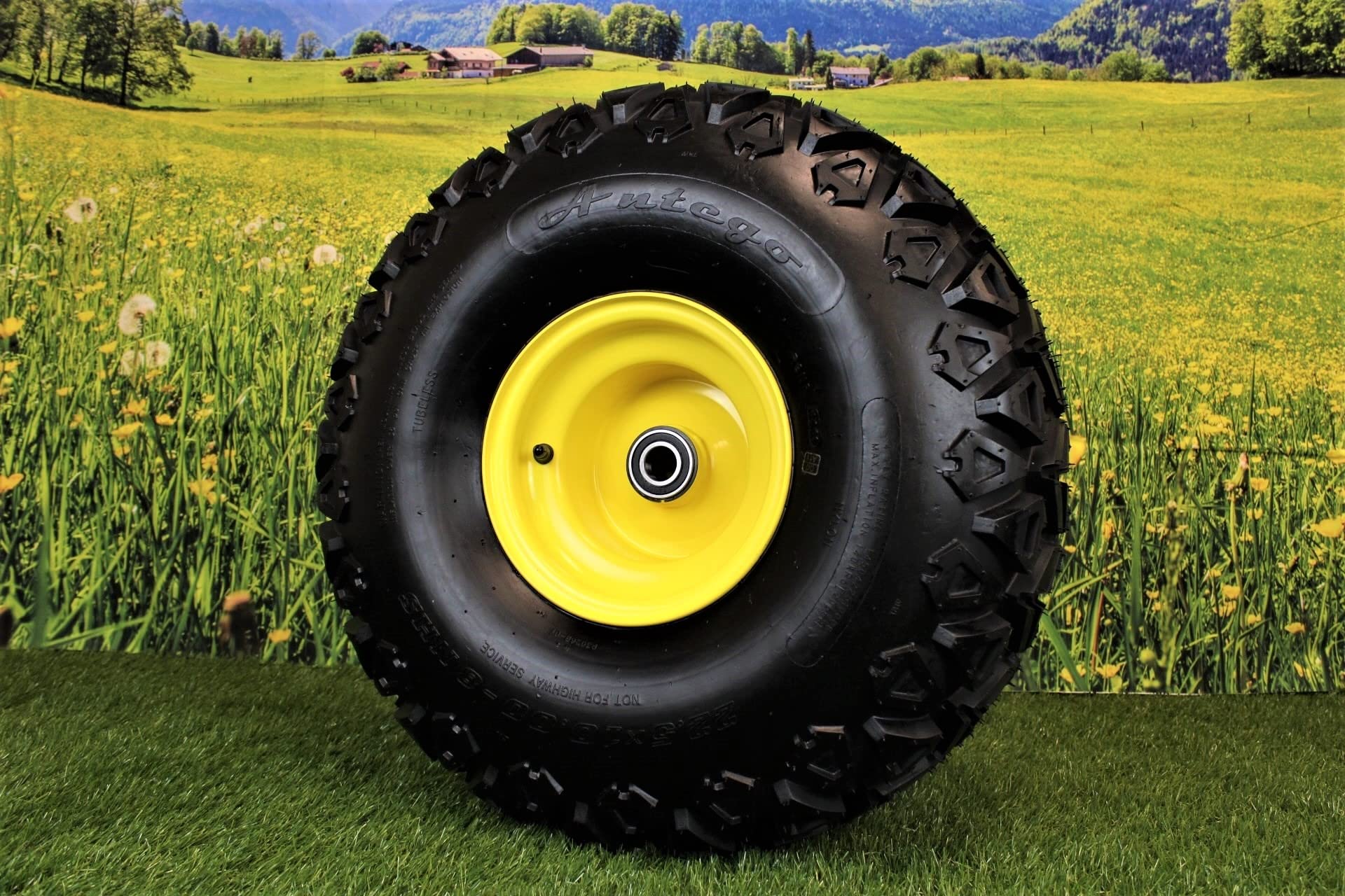22.5x10.00-8 Front Wheel and Tire Assembly Perfectly Replaces John Deere Gator Parts AM143568 and M118820 (Set of 2) - Image 4