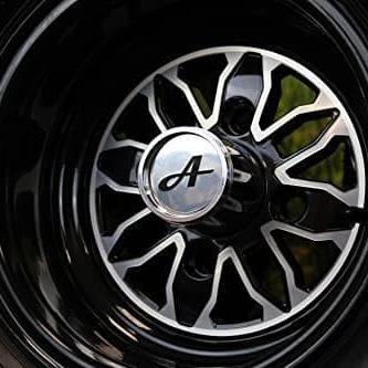 22x11.00-10 with 10x7 Fusion Glossy Black Wheels for Golf Cart (Qty: 1) - Image 4