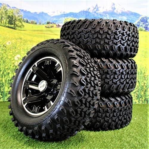 23X10.50-12 with 12x6 Black Aluminum Wheel and Tire Assembly for Golf Cart (Qty: 1) - Image 3