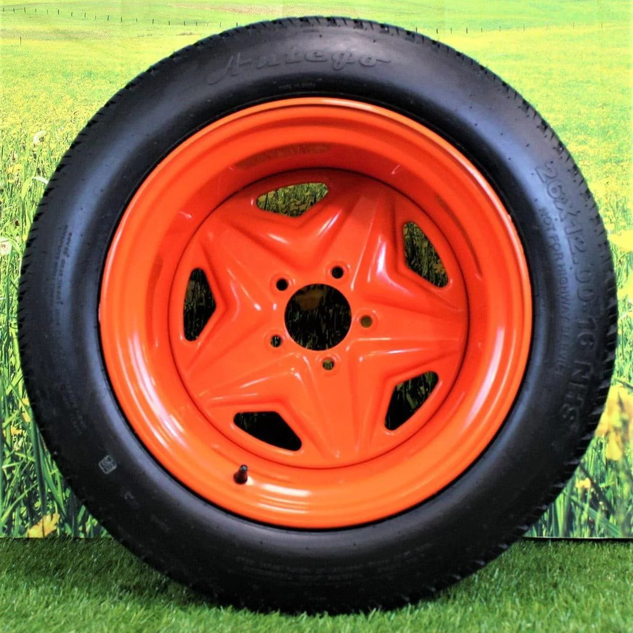 26X12.00-16 Tire and 16x10.5 Kubota Wheel Assembly - OEM Replacement