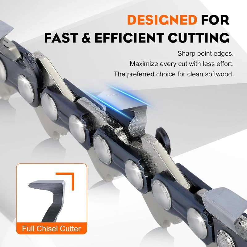 3-Pack 18 Inch Full Chisel MS250 Chain .325 Pitch .063 Guage 68 DL For Stihl MS 250 MS251C MS230 MS210 MS231 MS251 Chainsaw # 22LPX068G - Image 4