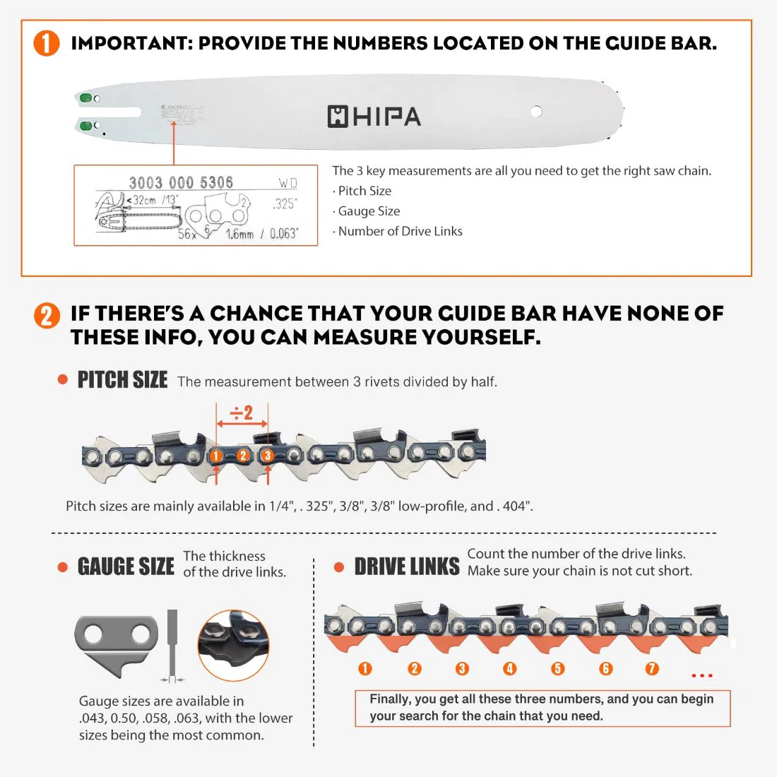 3-Pack 18 Inch Full Chisel MS250 Chain .325 Pitch .063 Guage 68 DL For Stihl MS 250 MS251C MS230 MS210 MS231 MS251 Chainsaw # 22LPX068G - Image 9