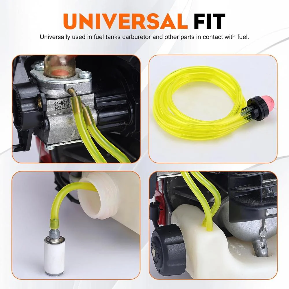 4 Sizes 4-Ft-Each Clear Fuel Line for 2-Stroke Small Engine Stihl Poulan Chainsaw Weedeater Trimmer Leaf Blower I.D.xO.D. 3/32 x 3/16 1/8 x 3/16 inch - Image 3