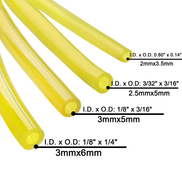 8-Ft Each 4 Sizes Fuel Line for Small Engine Stihl Weed Trimmer Chainsaw Blower Mower 2-Cycle I.D. X O.D. 3/32 X 3/16 1/8 X 3/16 1/8 X 1/4 .080 X .140 Inch - Image 3
