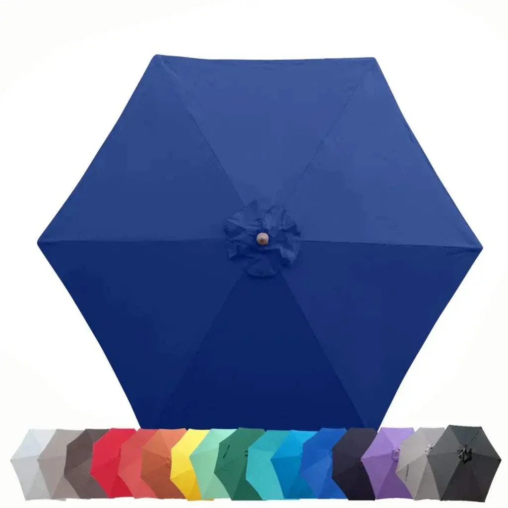 9ft Market Patio Umbrella 6 Rib Replacement Canopy Navy Olefin - Image 2