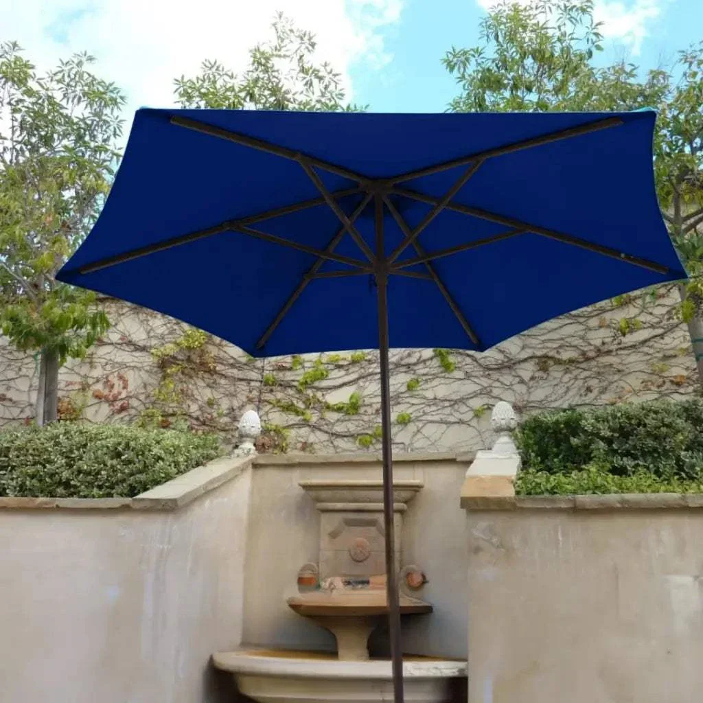 9ft Market Patio Umbrella 6 Rib Replacement Canopy Navy Olefin - Image 8