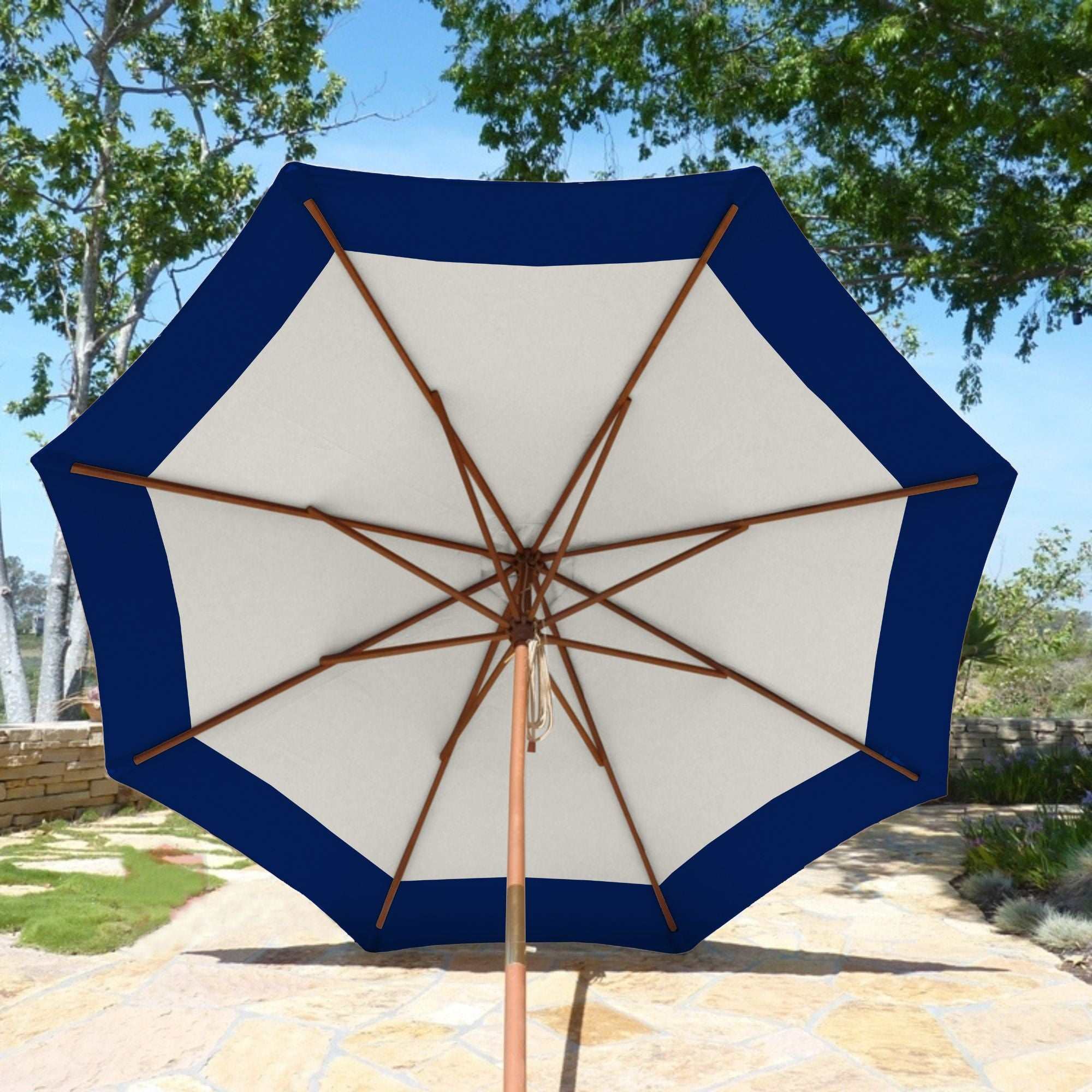 9ft Market Patio Umbrella 8 Rib Replacement Canopy Duet Navy - Image 5