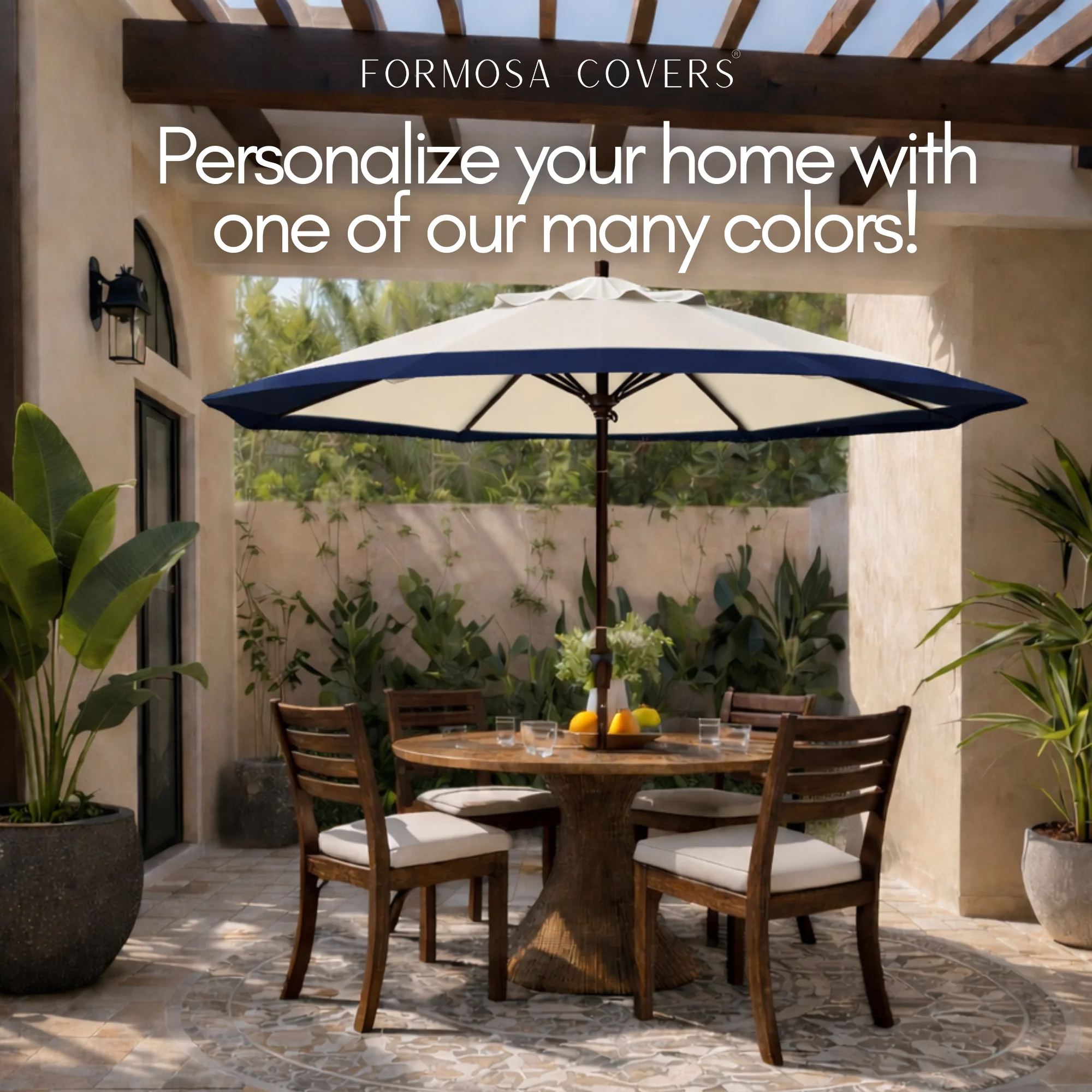 9ft Market Patio Umbrella 8 Rib Replacement Canopy Duet Navy - Image 6