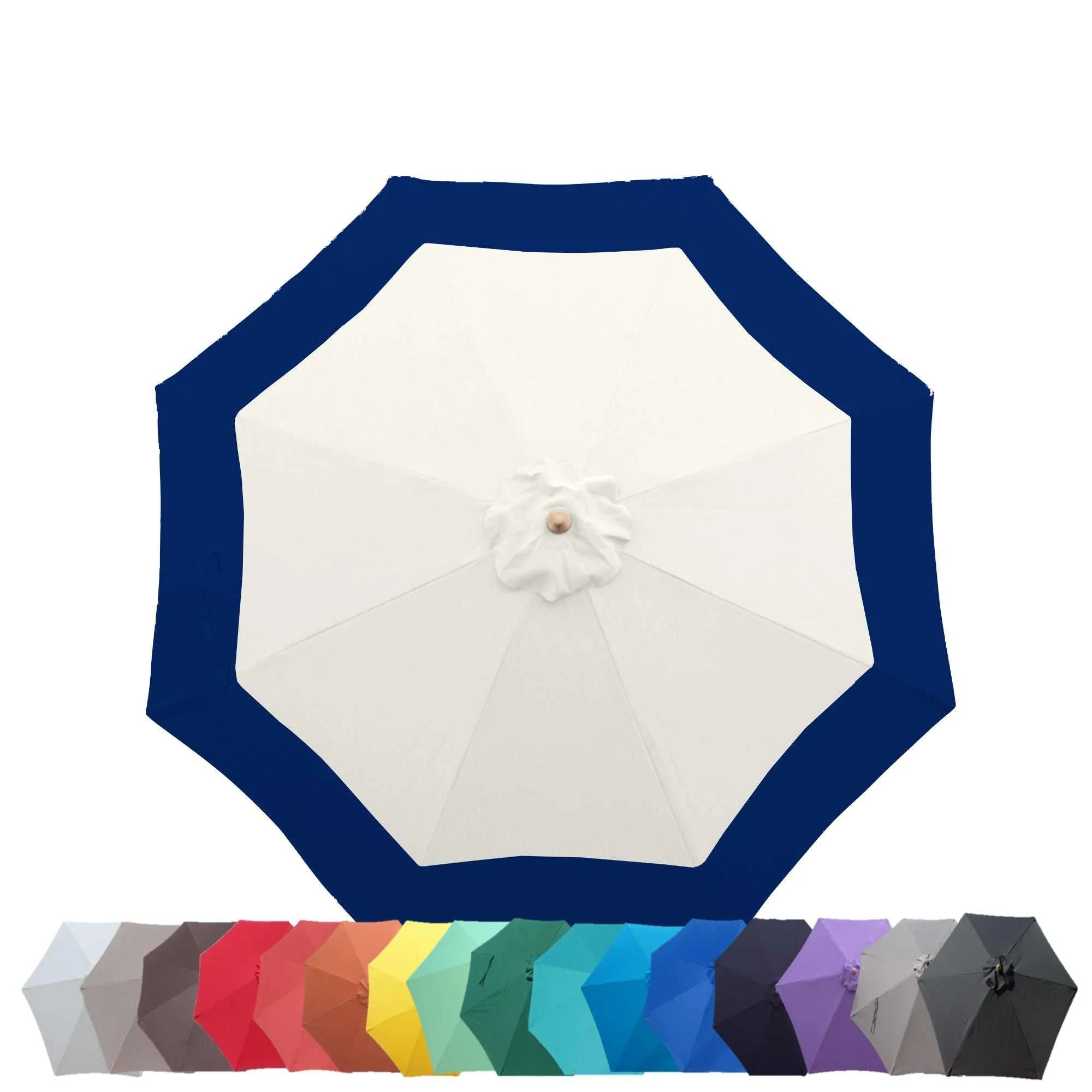 9ft Market Patio Umbrella 8 Rib Replacement Canopy Duet Navy - Image 7