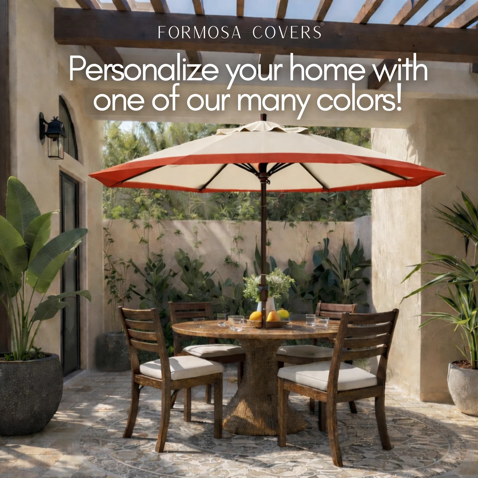 9ft Market Patio Umbrella 8 Rib Replacement Canopy Duet Red - Image 7