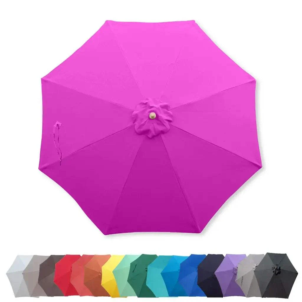 9ft Market Patio Umbrella 8 Rib Replacement Canopy Fuchsia - Image 9