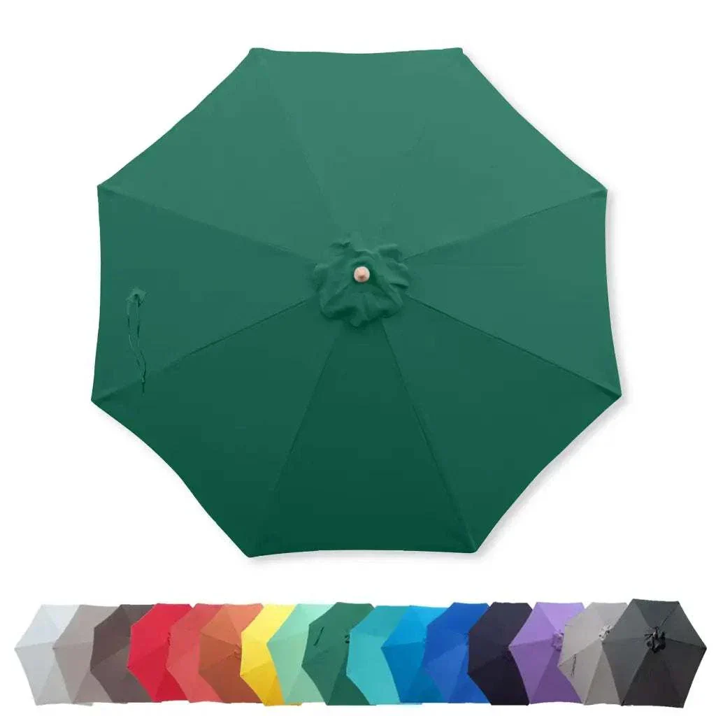 9ft Market Patio Umbrella 8 Rib Replacement Canopy Hunter Green - Image 9