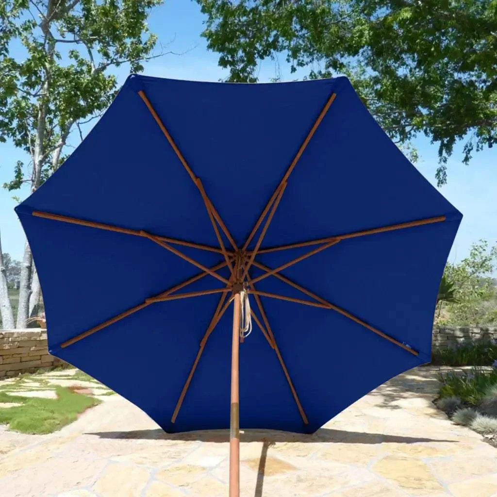 9ft Market Patio Umbrella 8 Rib Replacement Canopy Navy Olefin - Image 7