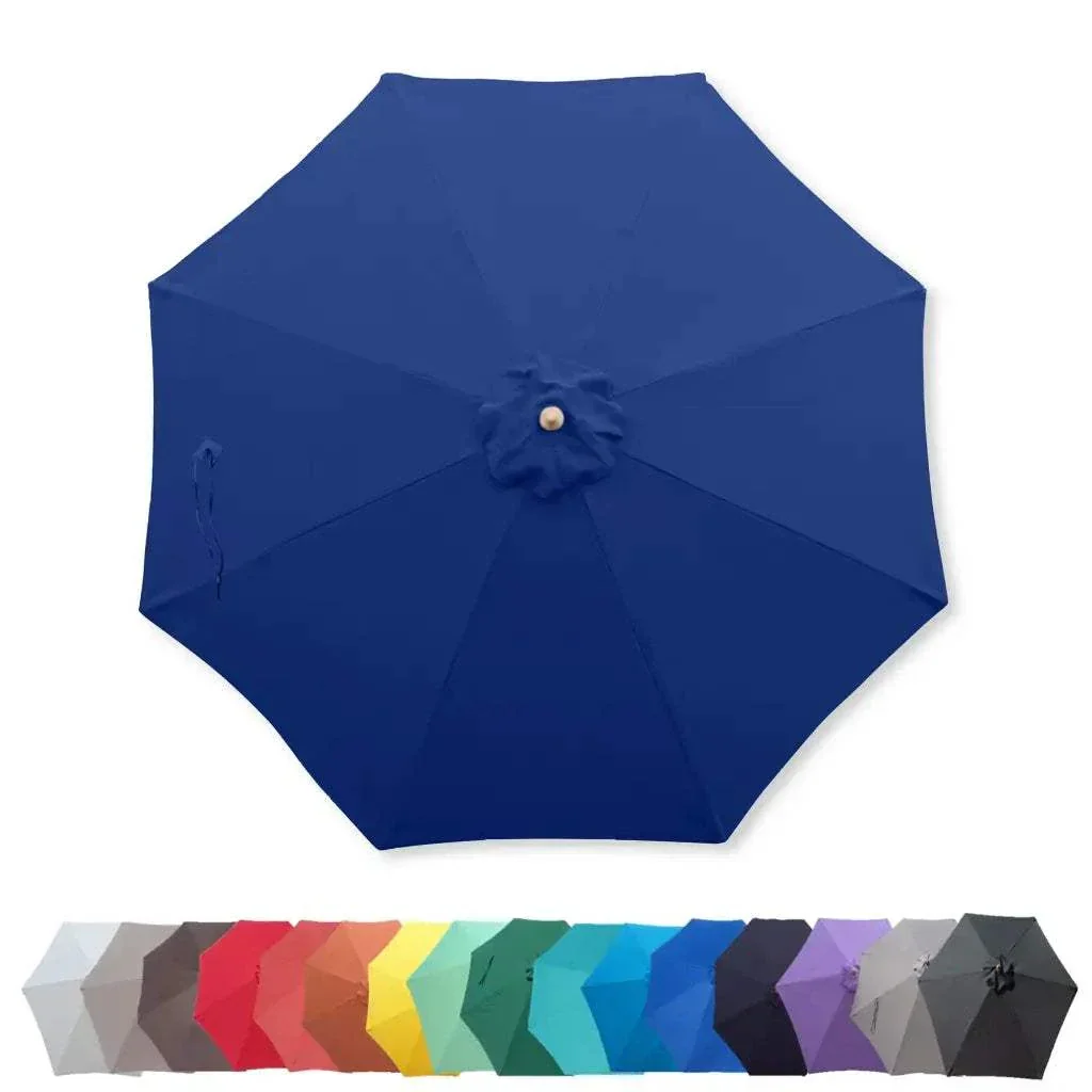 9ft Market Patio Umbrella 8 Rib Replacement Canopy Navy Olefin - Image 9