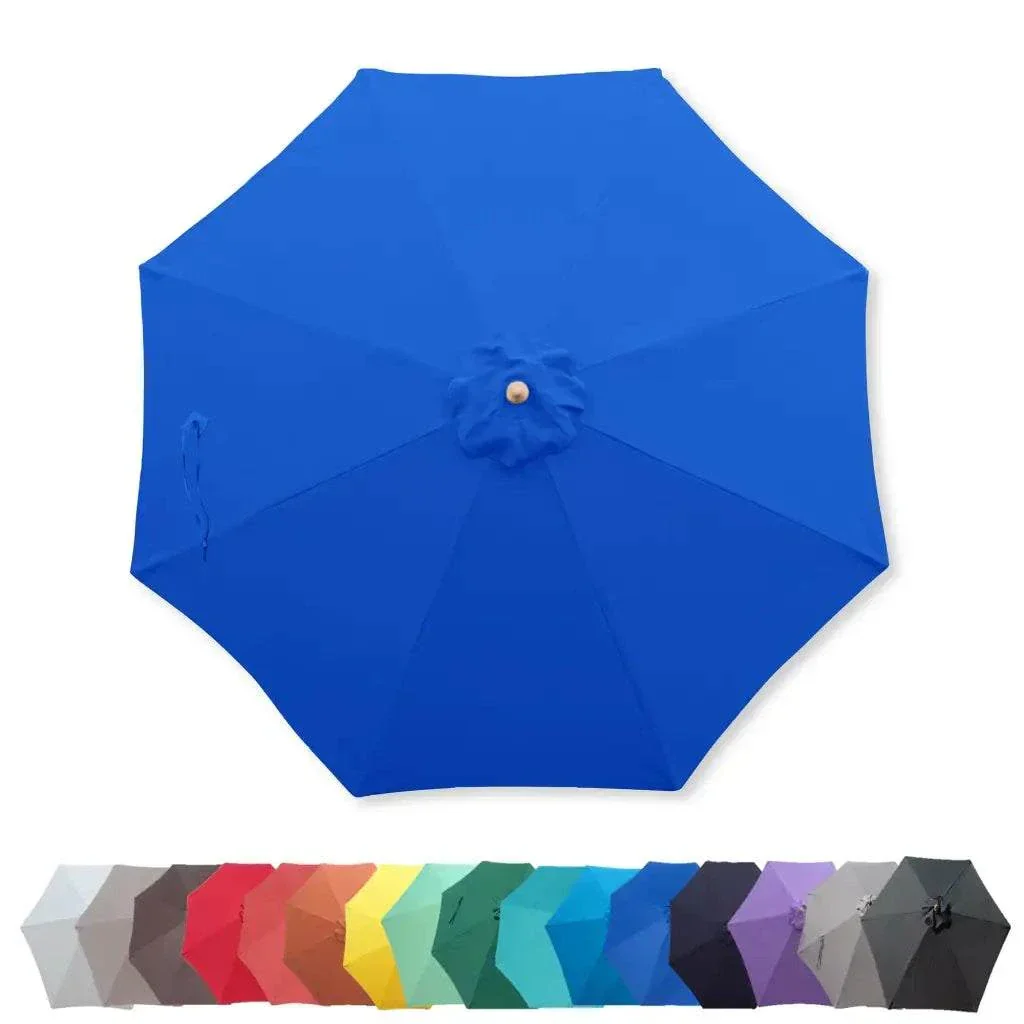 9ft Market Patio Umbrella 8 Rib Replacement Canopy Royal Blue - Image 8