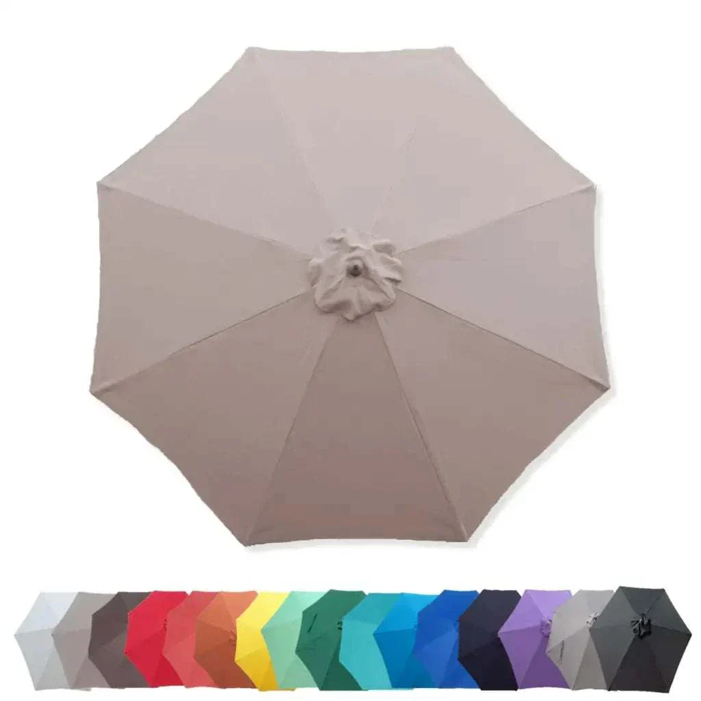 9ft Market Patio Umbrella 8 Rib Replacement Canopy Taupe - Image 9