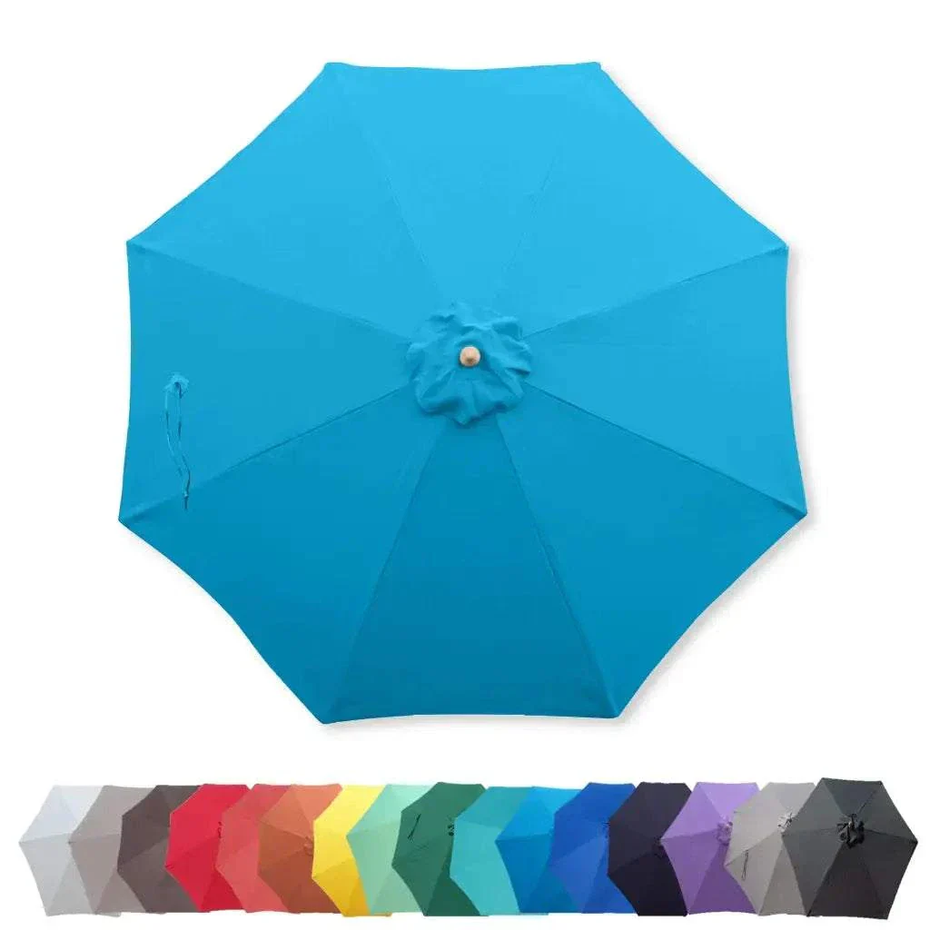9ft Market Patio Umbrella 8 Rib Replacement Canopy Teal - Image 5
