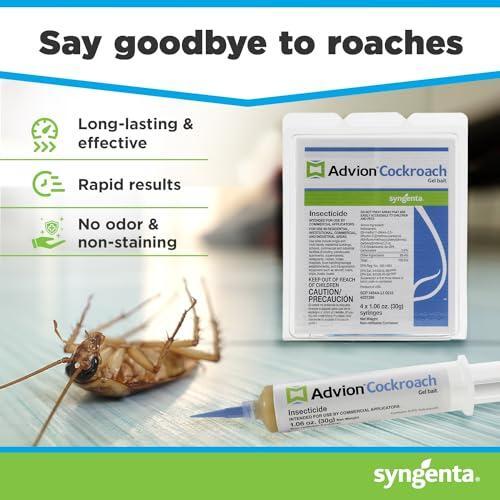 Advion Cockroach Gel Bait, 4 Tubes x 30-Grams, 4 Plunger and 4 Tips, German Roach Insect Pest Control, Indoor and Outdoor Use, Roach Killer Gel for American, German and Other Major Cockroach Species - Image 9