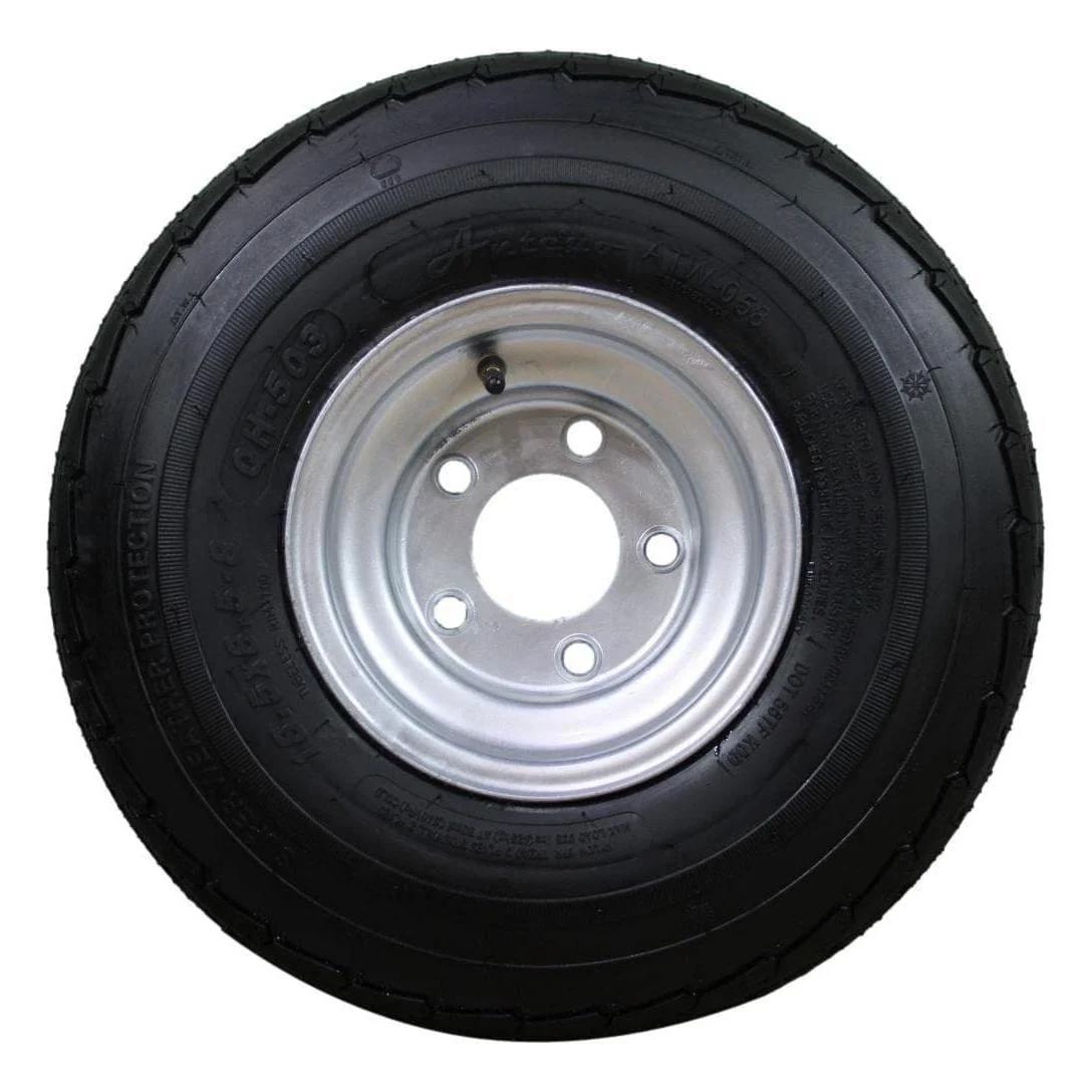 Antego 5-hole 8" x 7" (1 Assembly) Galvanized Trailer Wheel & Tire 215/60-8 (18.5x8.50-8)