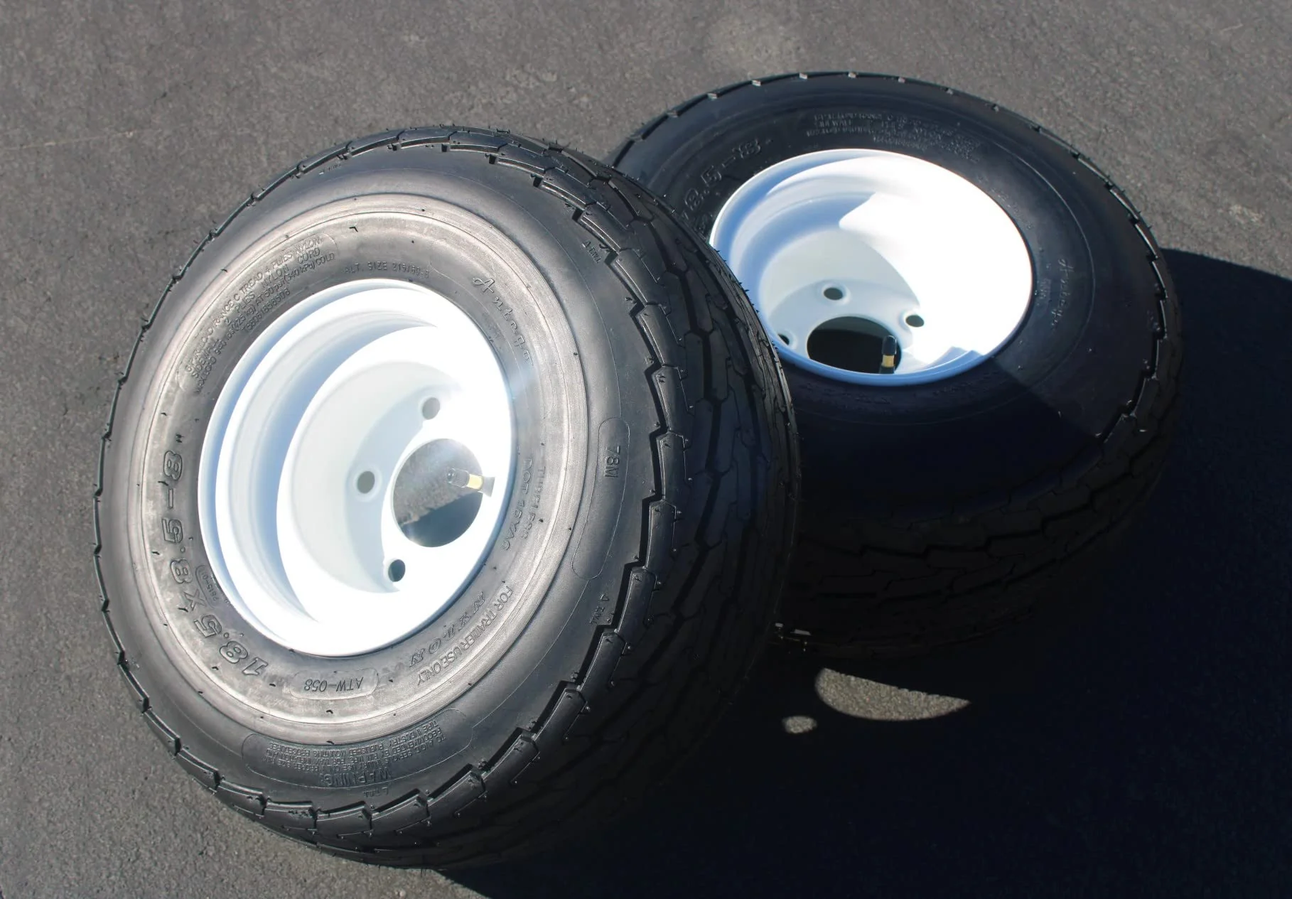 Antego 5-hole 8" x 7" White Trailer Wheel & Tire 215/60-8 (18.5x8.50-8) 6ply - Image 4