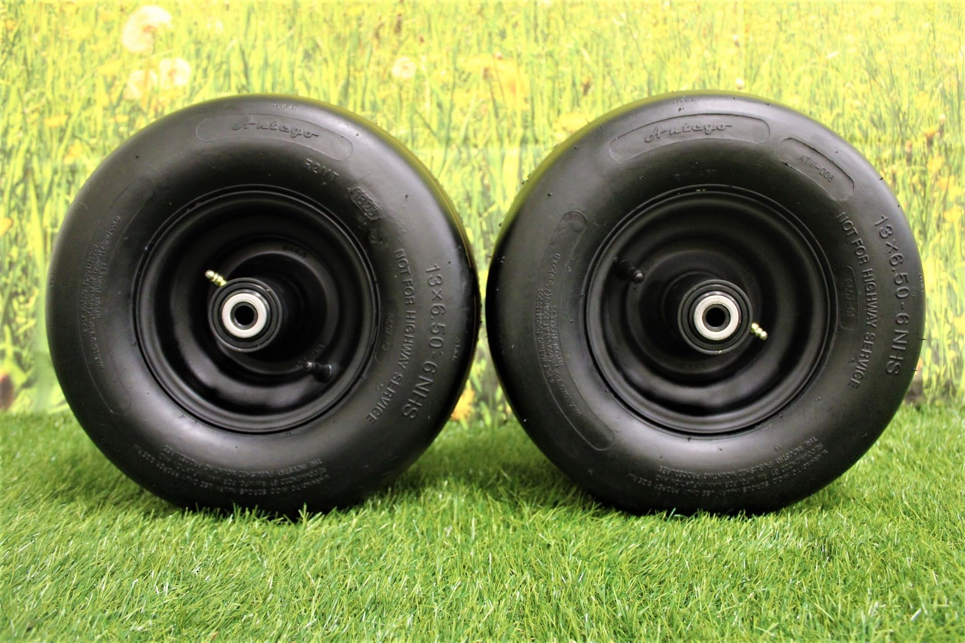 Antego Tire & Wheels - OEM Match or Greenworks 3420072337 13x6.50-6 Tire Wheel Assembly (Set of 4) | Fits Greenworks Crossover 42" - Image 2