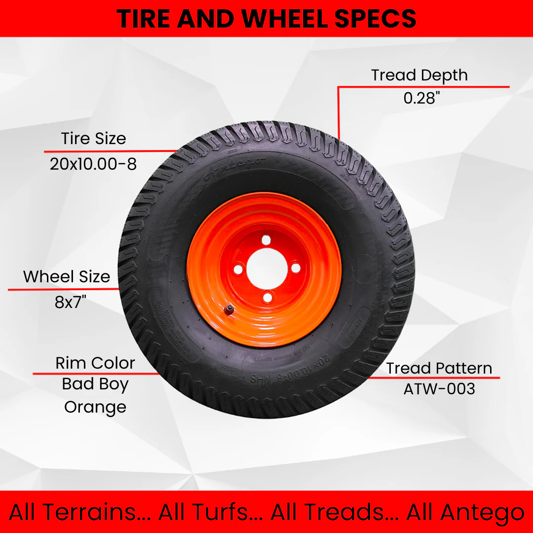 Bad Boy Heavy Duty 20x10.00-8 Tire & Wheel Assemblies (Set of Two) - Image 5