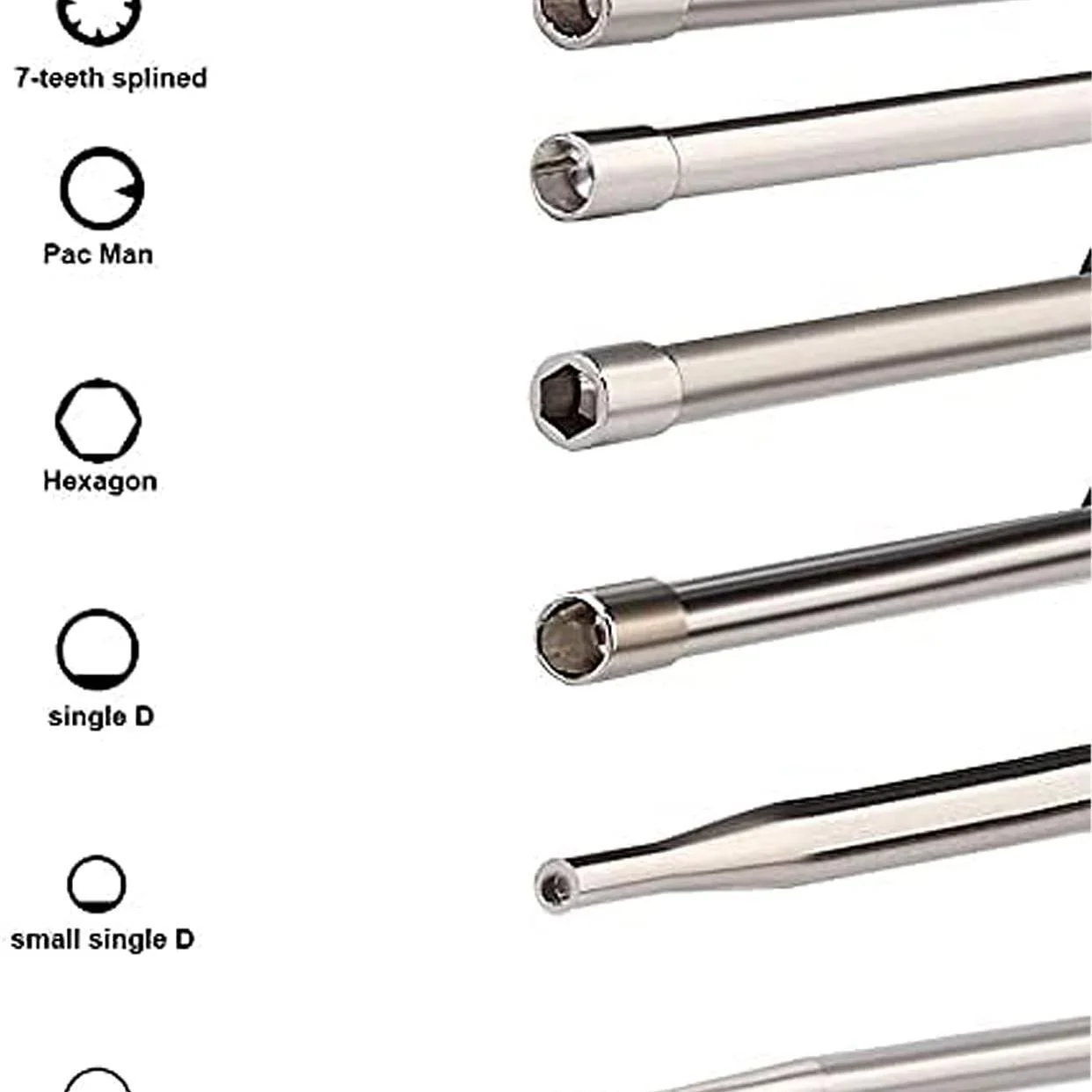 Biuhpa Set mit 12 Schraubendreher Vergaser-Einstellwerkzeug mit Reinigungsbürsten, Splined/Pac Man/Double D für Poulan Husqvarna STHIL Echo Motor Motorsense Kettensäge - Image 2