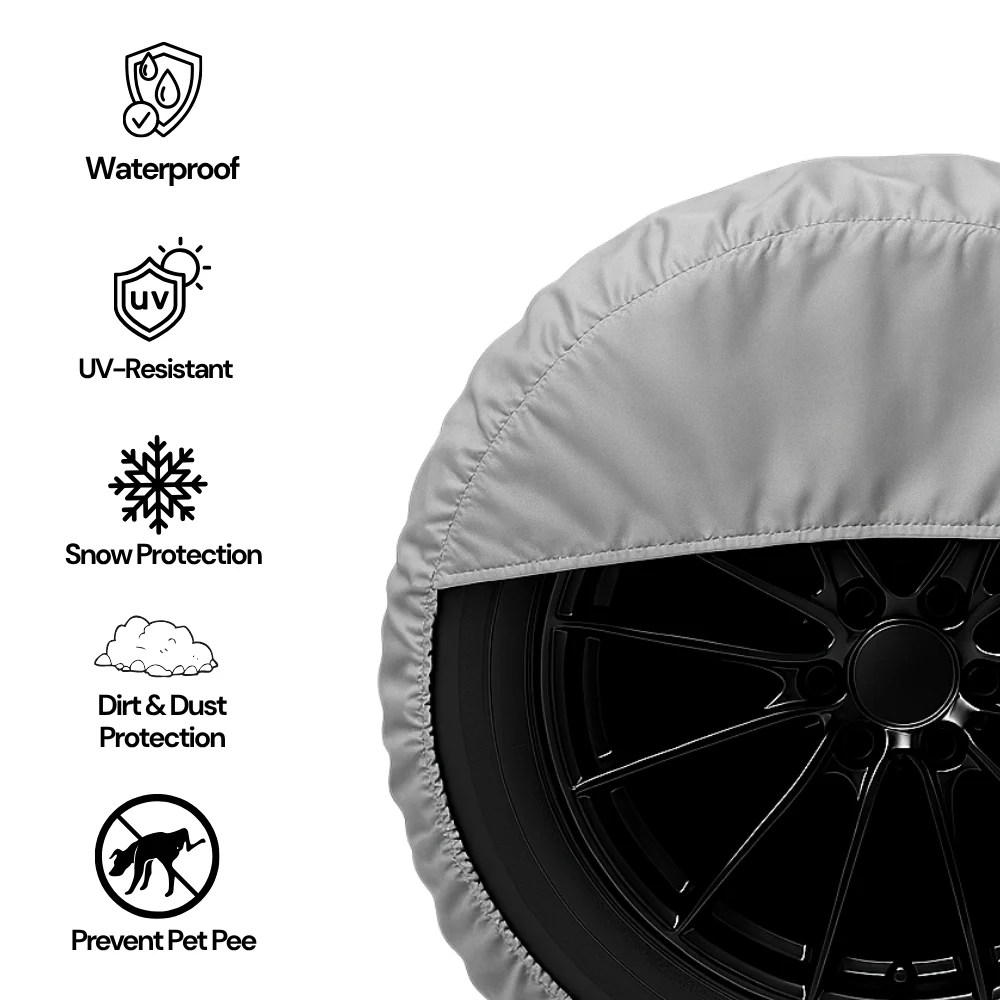 Deluxe tire/wheel covers fits tire 33.5"- 36.5" Dia. for RV's, Travel Trailers, Toy Haulers, 5th wheel trailers, Truck, Van, SUV (Set of 4) - Image 5