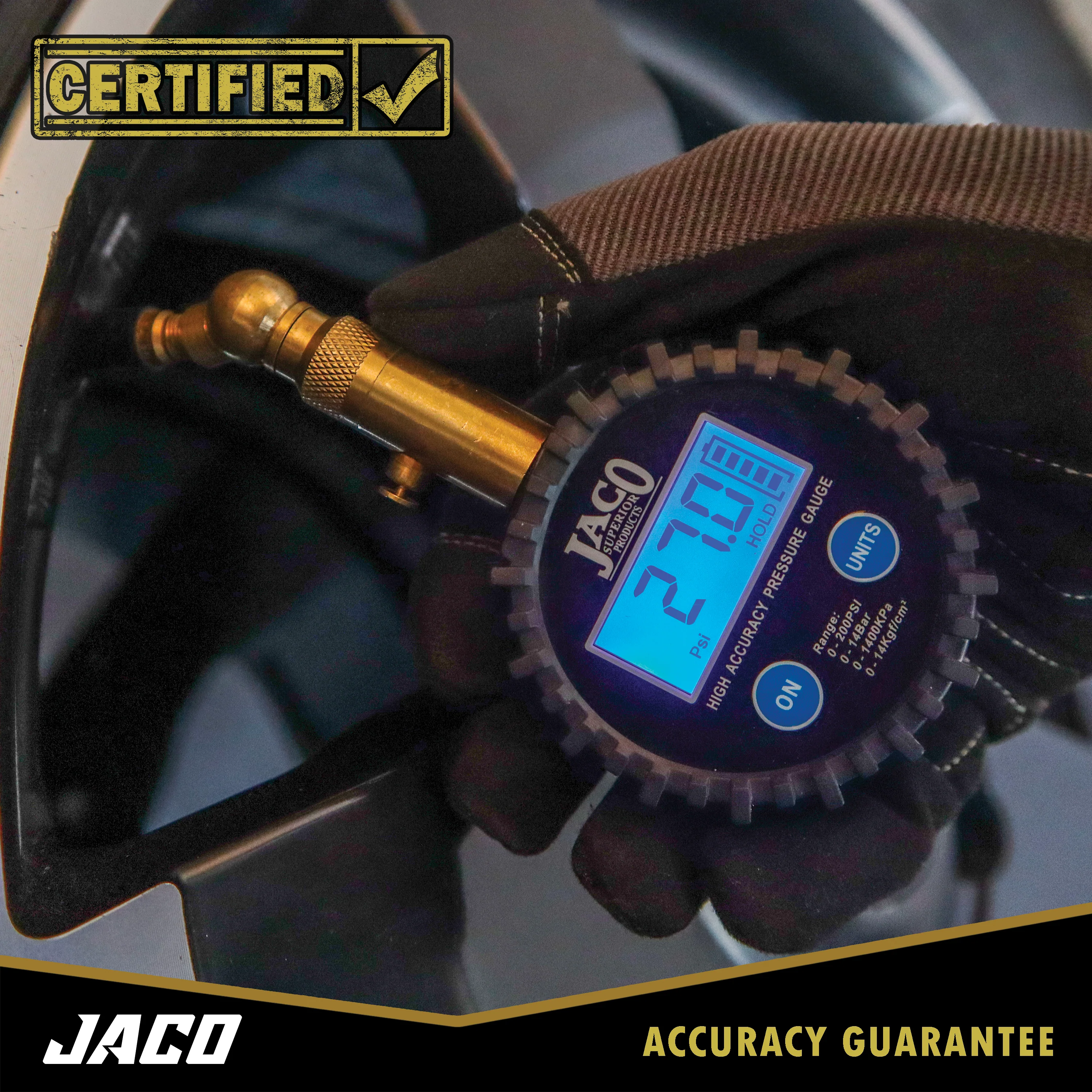 Elite® Digital Tire Pressure Gauge - Professional Accuracy - 100 PSI - Image 2