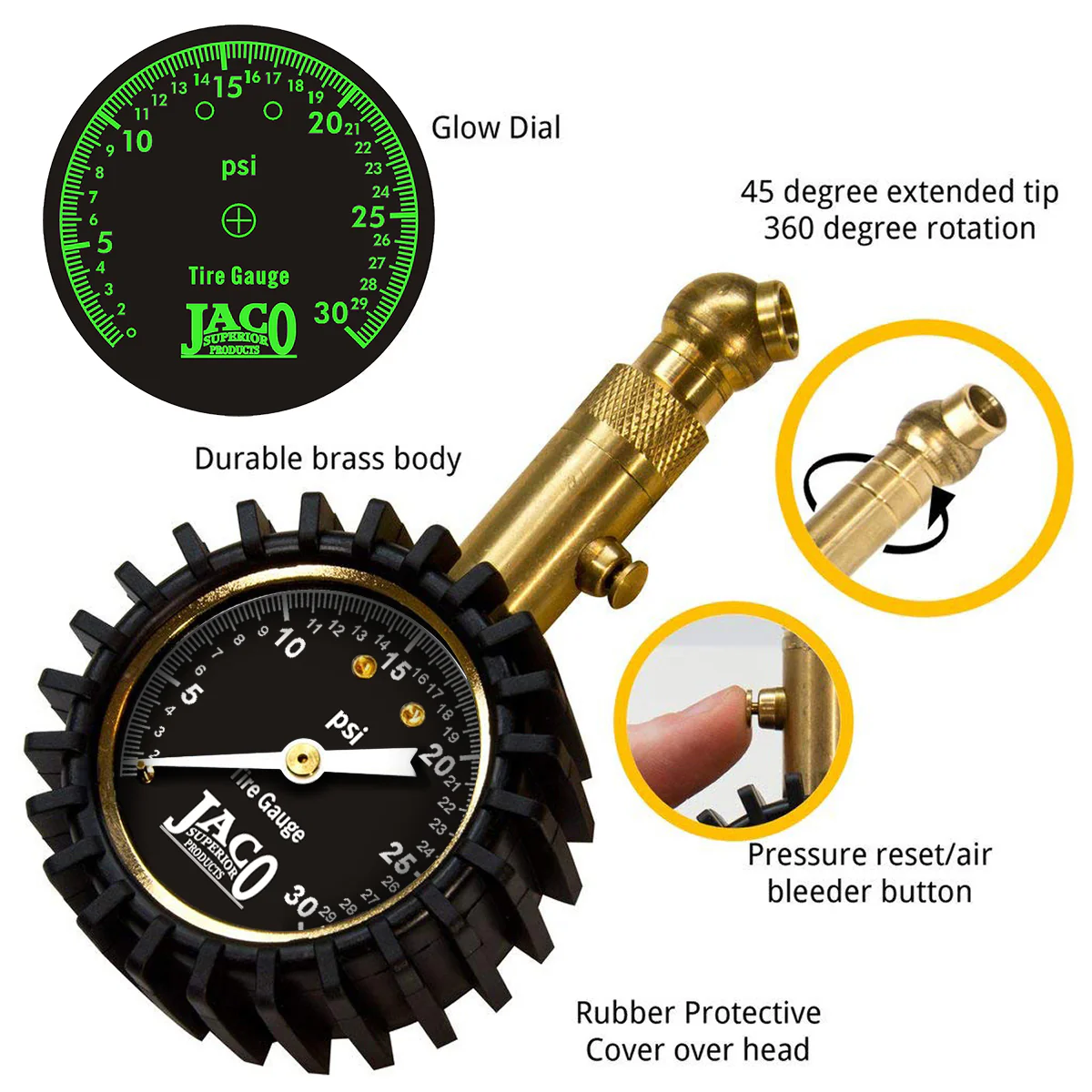 Elite® Low Pressure Tire Gauge - 30 PSI - Image 2