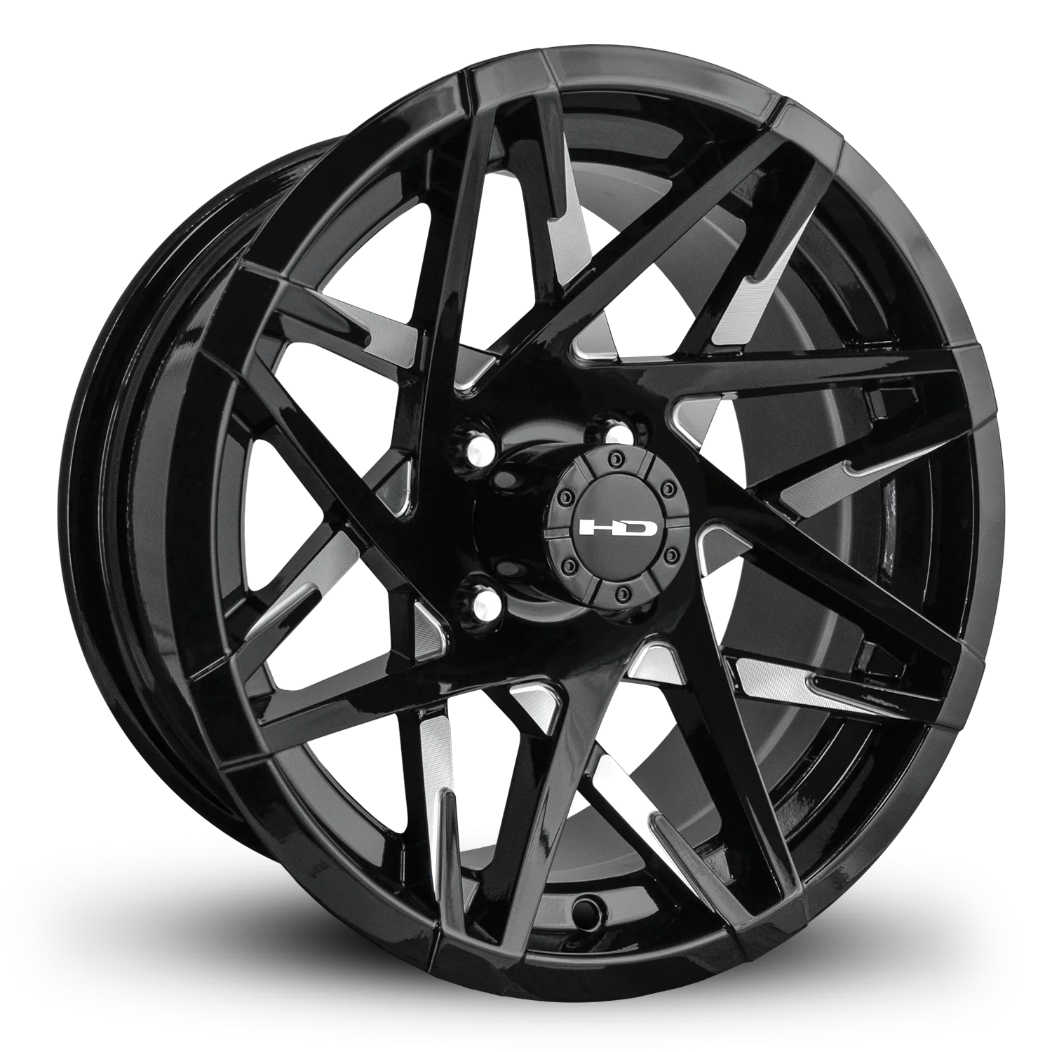 HD Golf Canyon 12x7 -14 4x101.6mm 68.2mm Gloss Black/Milled Face