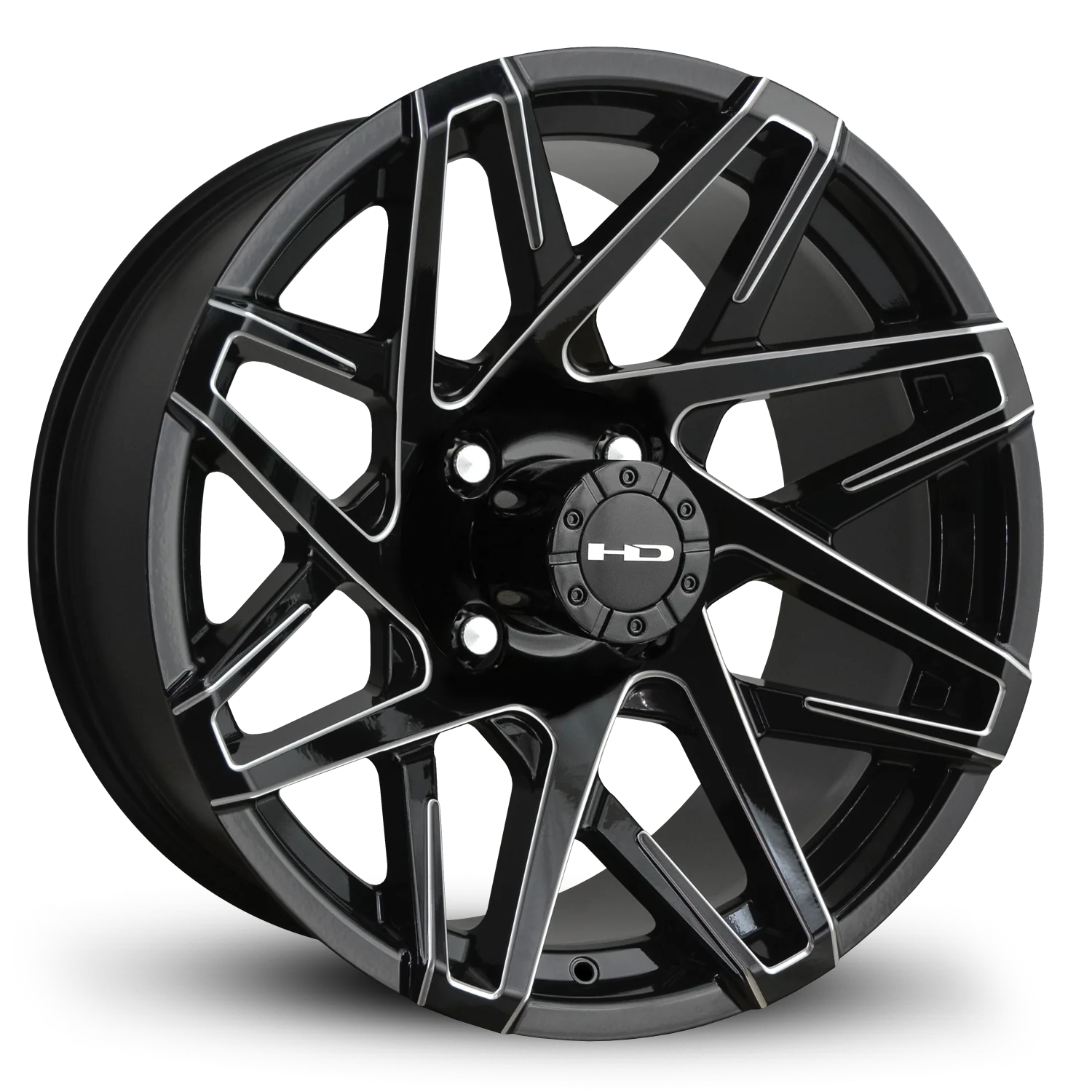 HD Golf Canyon 14x7 -14 4x101.6mm 68.2mm Gloss Black/Milled Edge