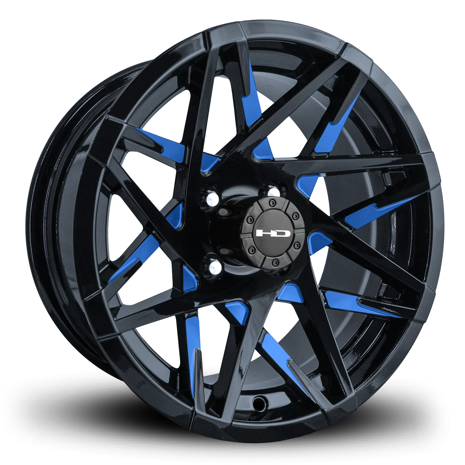 HD Golf Canyon 14x7 -14 4x101.6mm 68.2mm Gloss Blue&BK/Milled Face