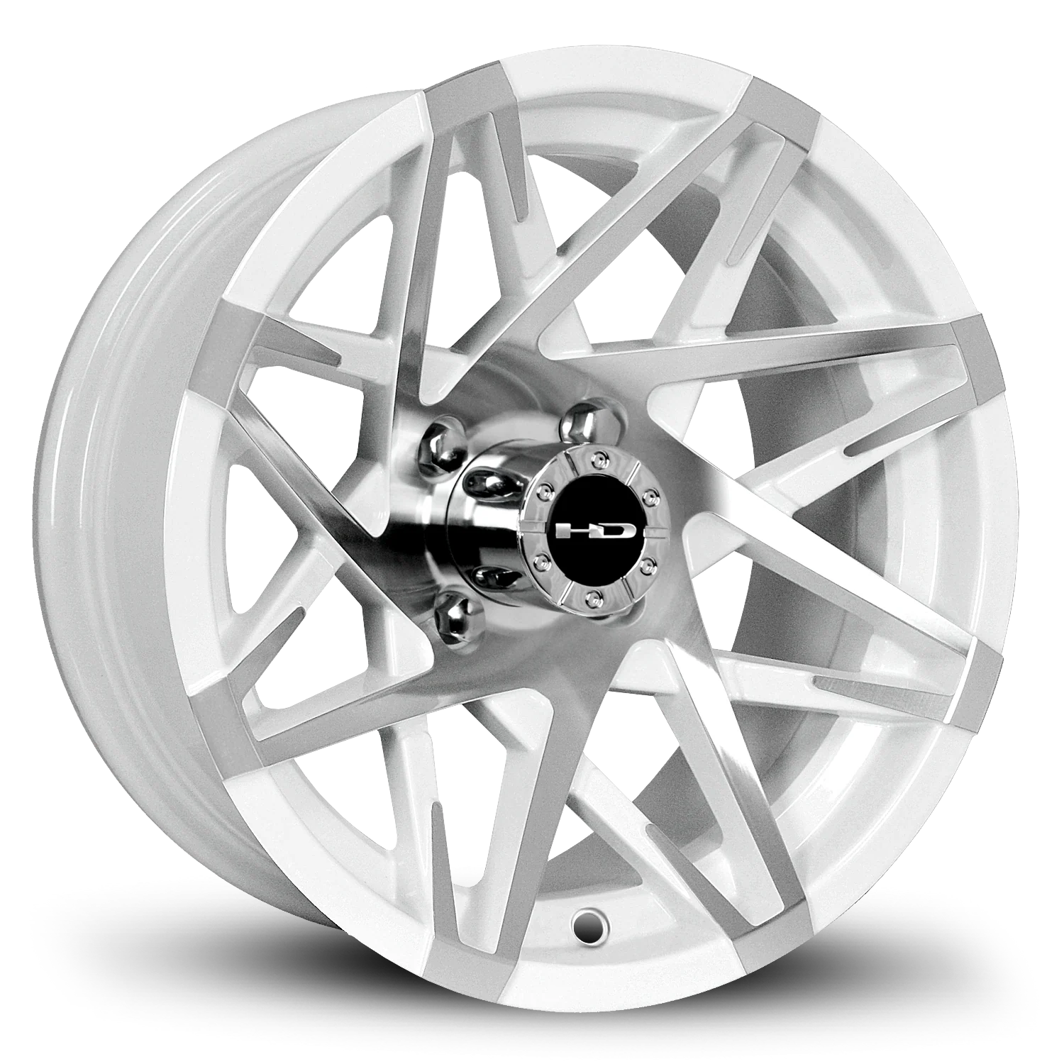 HD Golf Canyon 14x7 -14 4x101.6mm 68.2mm Gloss White/Machined Face