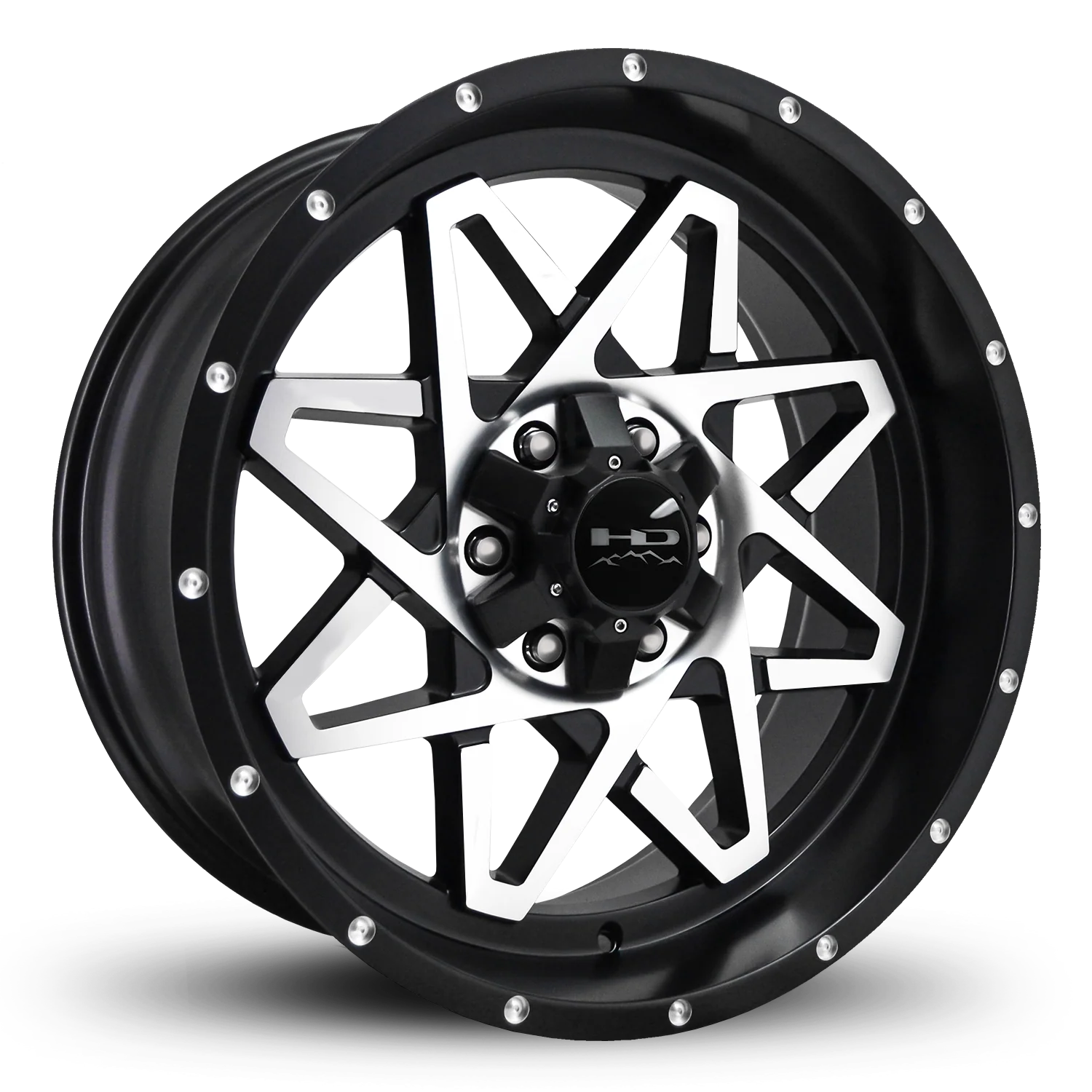 HD Offroad Gridlock 20x9 -10 6x135/6x139.7mm 106.2mm Satin Black/Machined Face