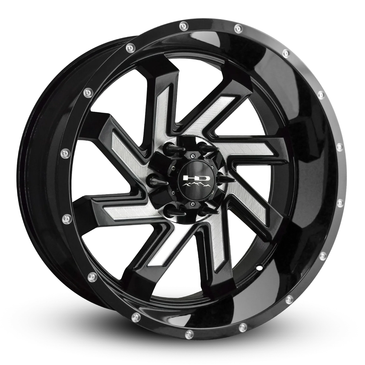 HD Offroad Saw 20x10 -25 6x135/6x139.7mm 106.2mm Satin Black/Milled Face