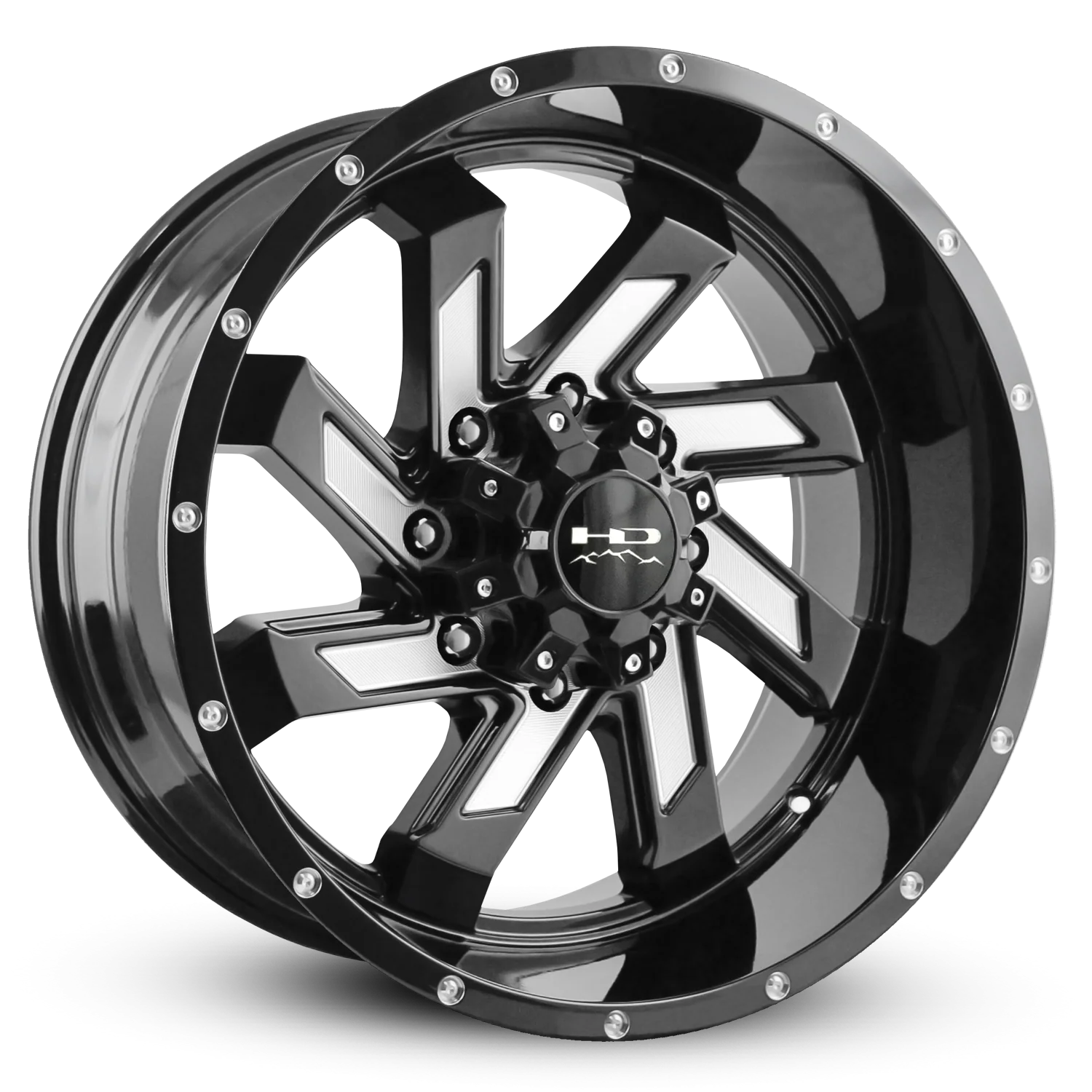 HD Offroad Saw 20x10 -25 8x170mm 125.1mm Gloss Black/Milled Face